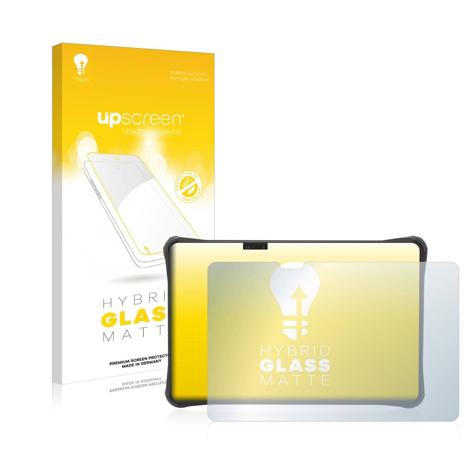upscreen Hybrid Glass Matte Premium Schutzglas Folie für Bressner Scorpion 10 SLIM