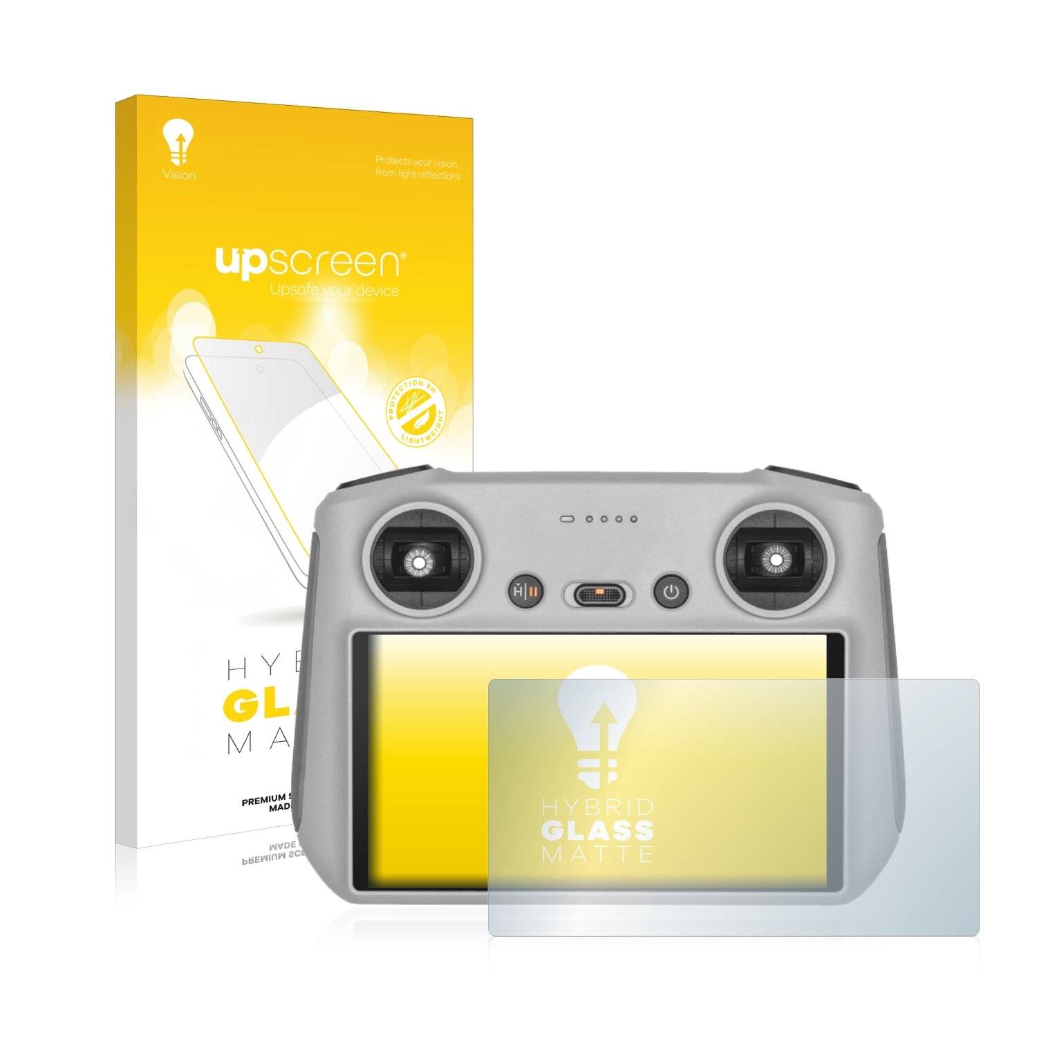upscreen Flexible Schutz Glas Folie für DJI RC Controller Schutzglas 9H Hybridglas Matt Entspiegelt