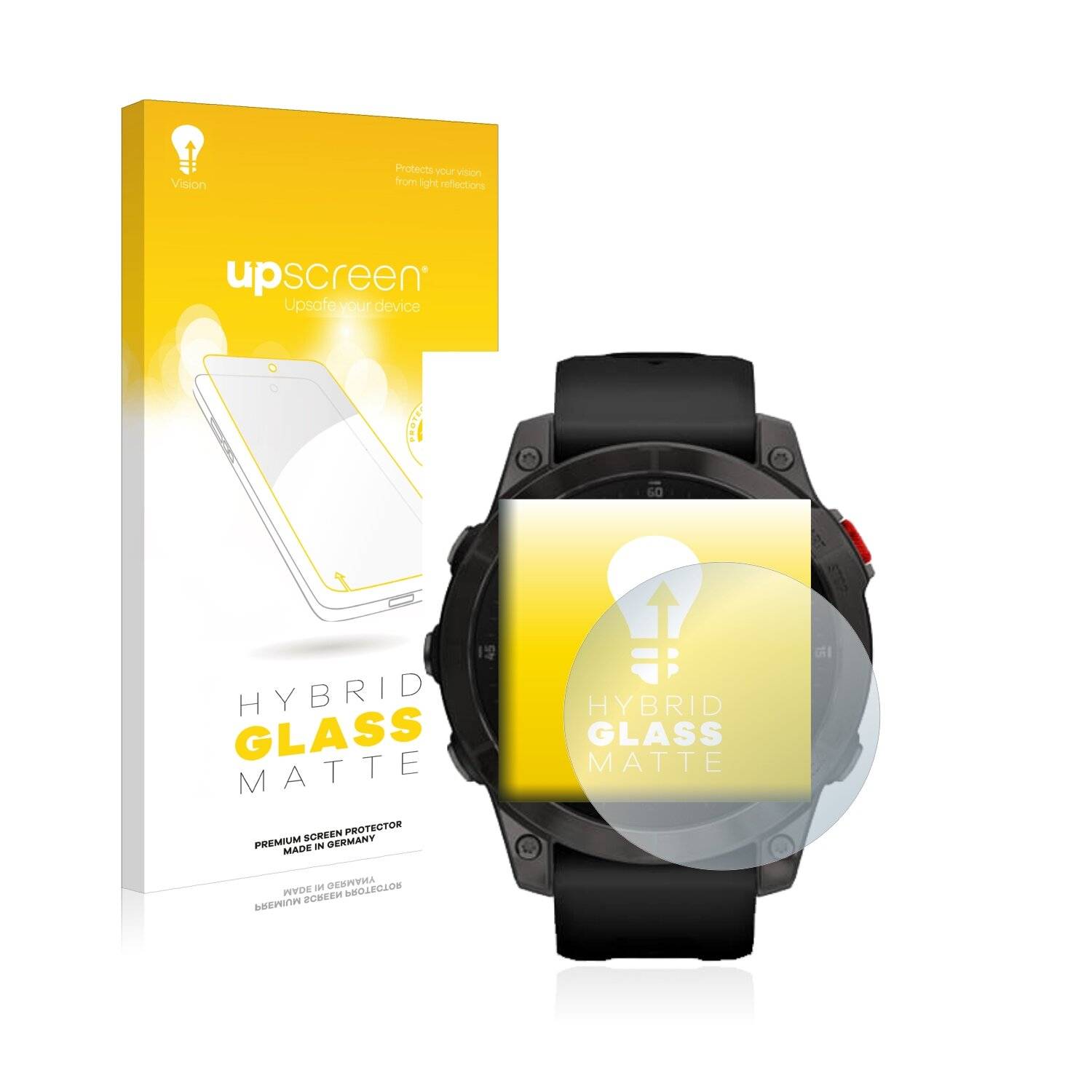 upscreen Hybrid Glas Matt Schutz-Folie für Garmin epix (Gen. 2)