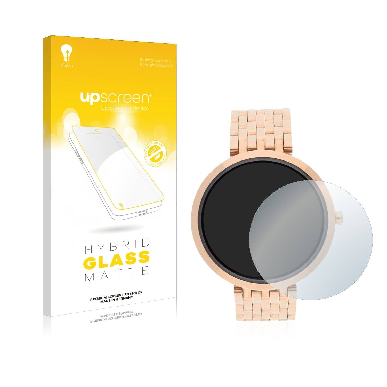 upscreen Hybrid Glass Matte Premium Schutzglas Folie für Xlyne X-Watch Siona XW
