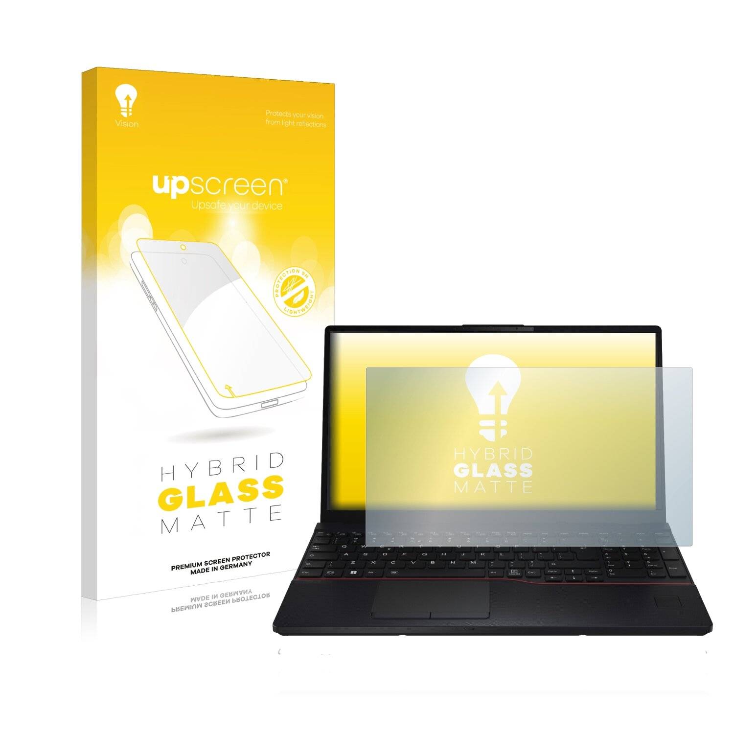 upscreen Hybrid Glass Matte Premium Schutzglas Folie für Fujitsu Lifebook