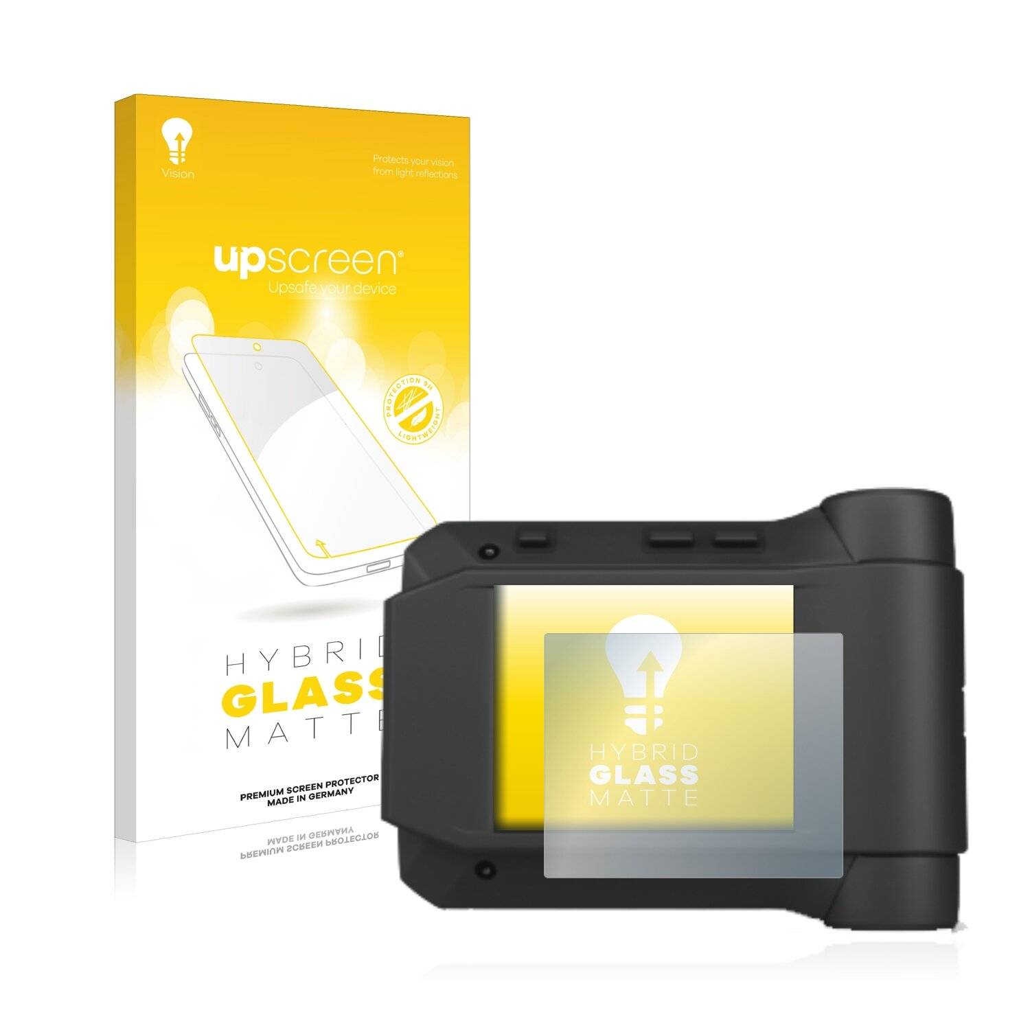 upscreen Hybrid Glass Matte Premium Schutzglas Folie für Swissphone s.Quad