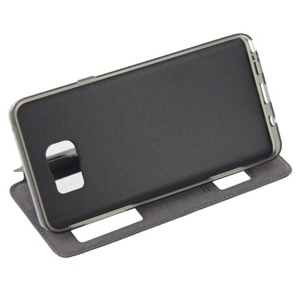 Flip Case Handyhülle für Samsung Galaxy Note 5 Schwarz Schutz Tasche