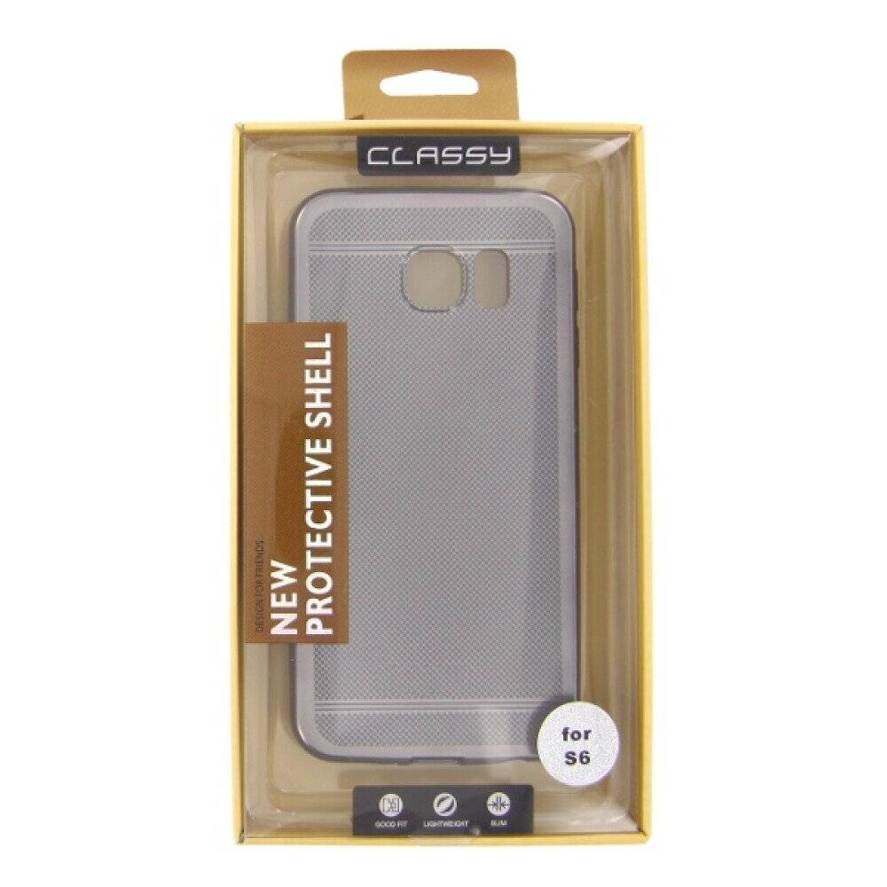 Silikon Handyhülle für Samsung Galaxy S6 Grau Schutz Tasche