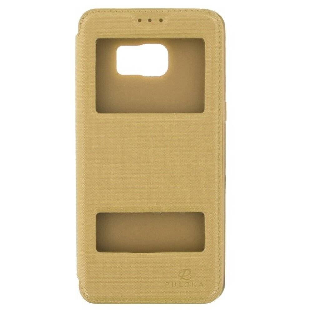 Flip Case Handyhülle für Samsung Galaxy S6 Edge Plus Gold
