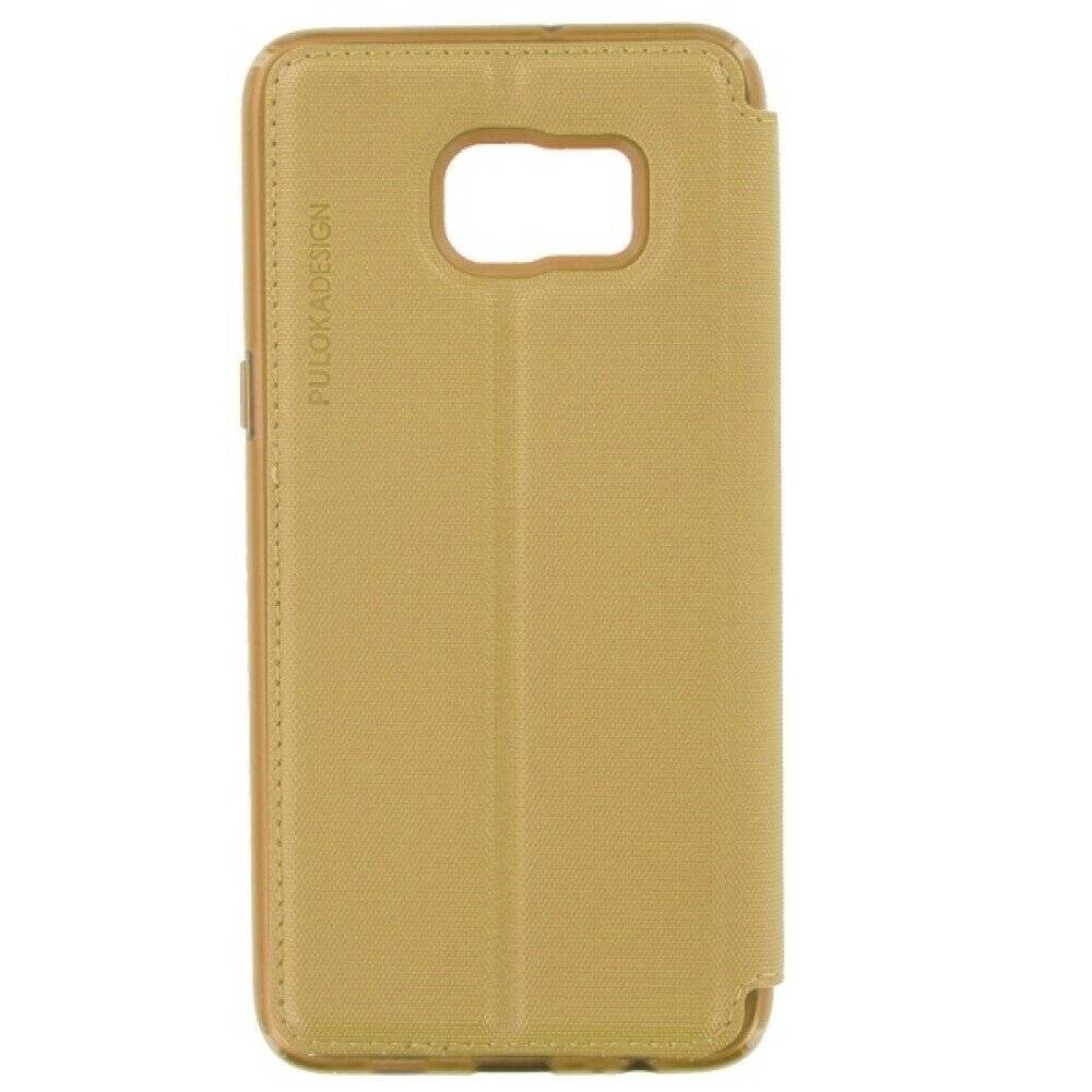Flip Case Handyhülle für Samsung Galaxy S6 Edge Plus Gold