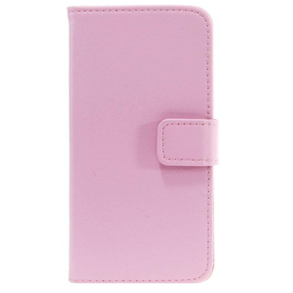 Slim Leder Book Case Handyhülle für iPhone 5c Pink