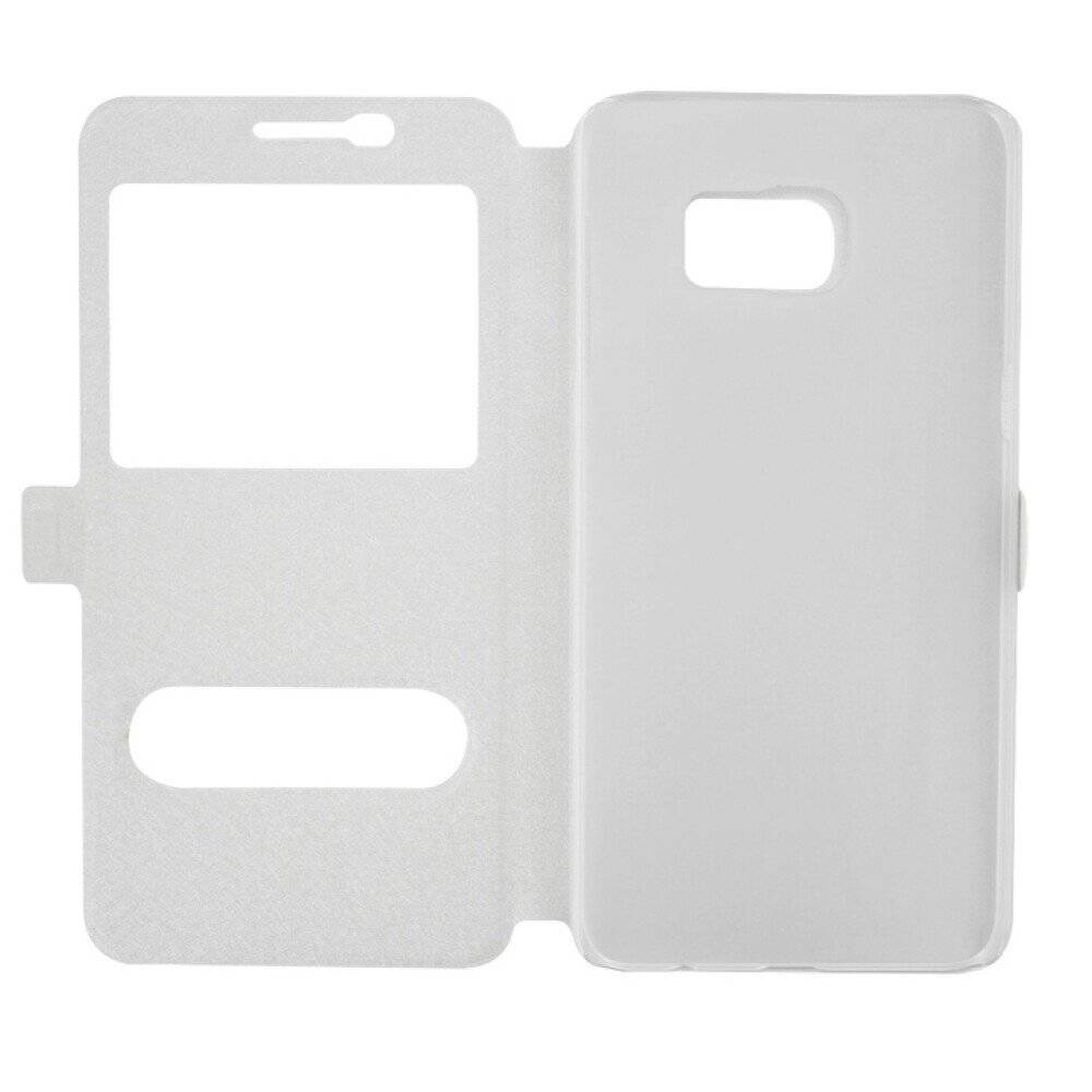 TPU Flip Handyhülle für Samsung Galaxy S6 Edge Plus Weiß Schutz Case