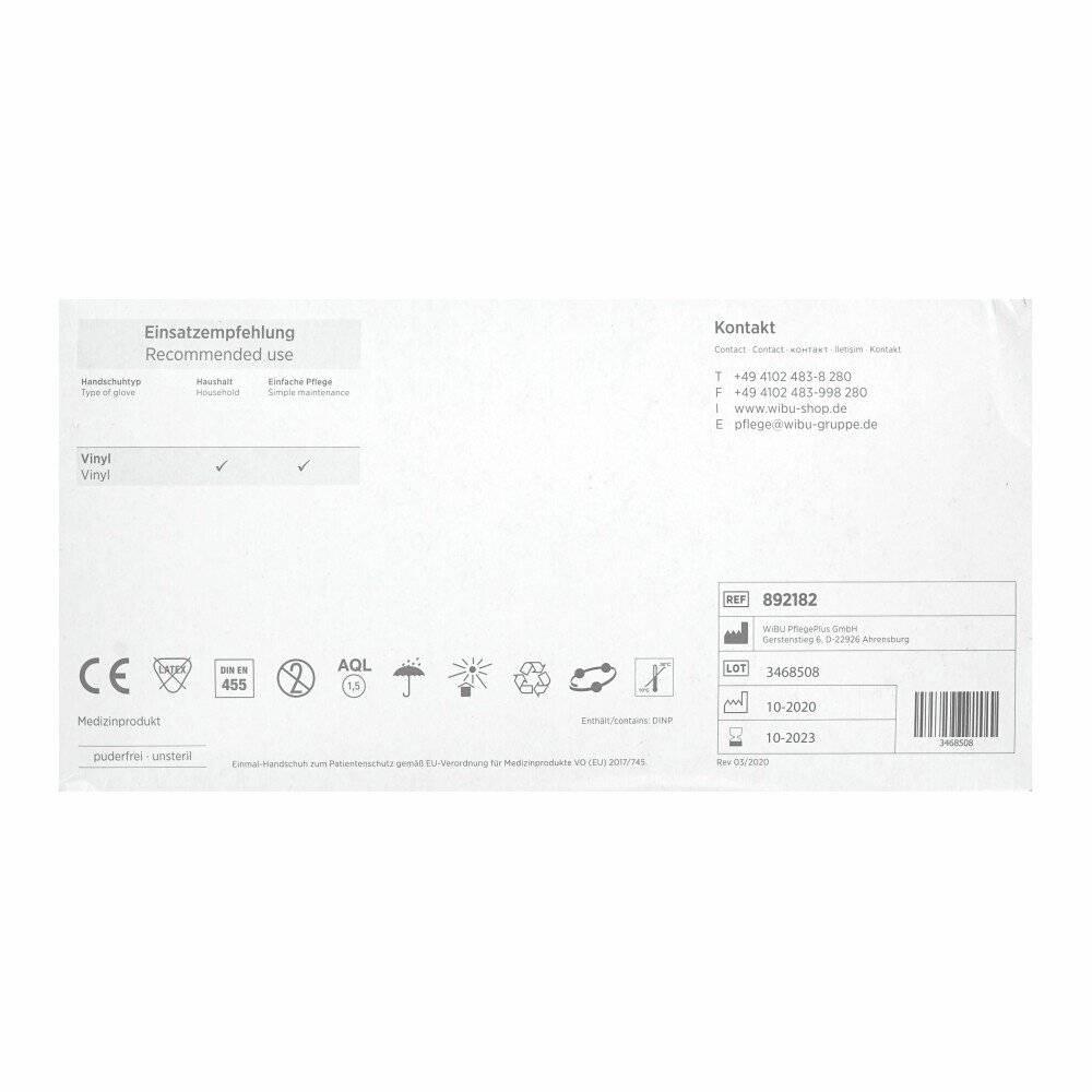 Original 100 Stück Wibu+ Lackhandschuhe, Nitrilhandschuhe Größe XL klar