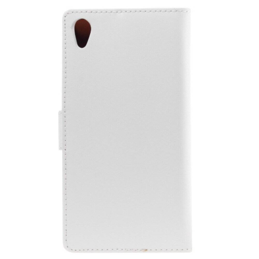 Book Case Handyhülle für Sony Xperia Z2 Weiß Lederhülle Schutz Cover