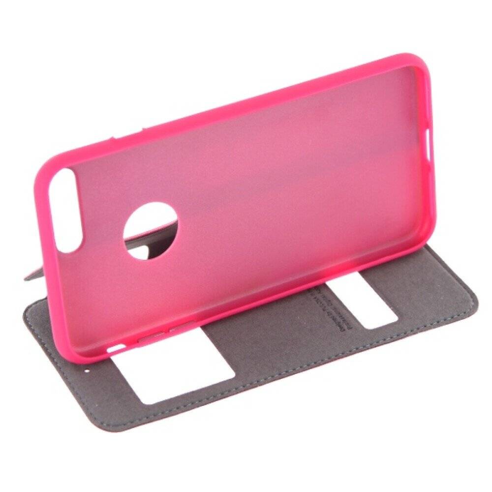 Flip Hülle für iPhone 7 Plus Pink Handy Tasche Schutz
