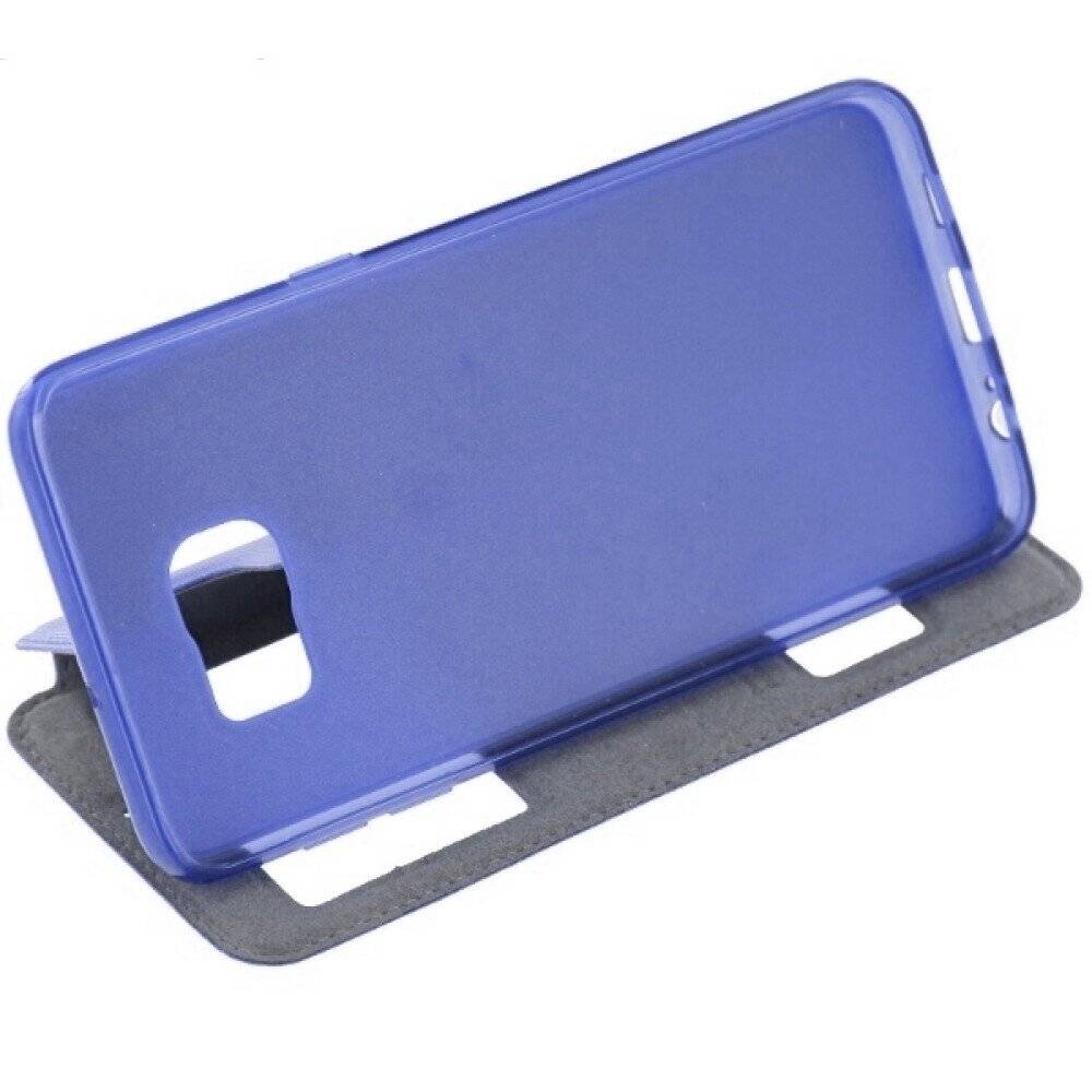 Flip Case Handyhülle für Samsung Galaxy S6 Edge Plus Blau