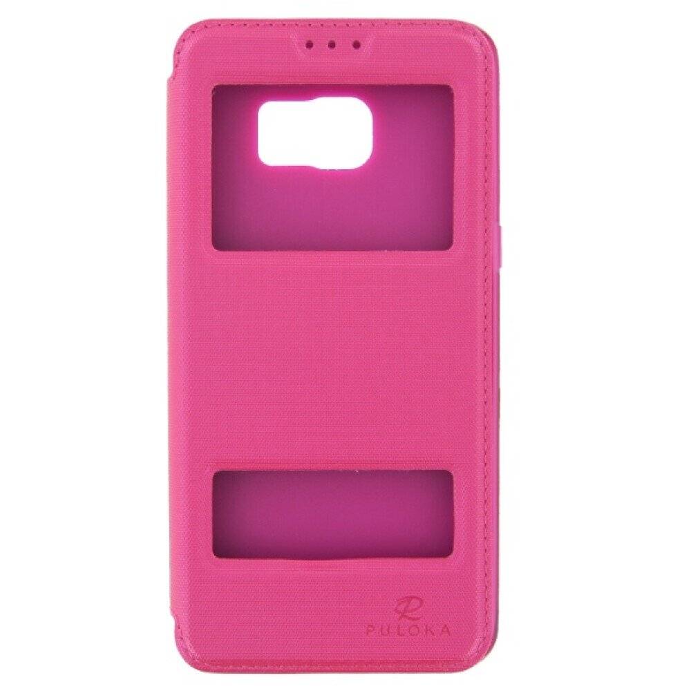 Flip Case Handyhülle für Samsung Galaxy S6 Edge Plus Pink Schutz Tasche