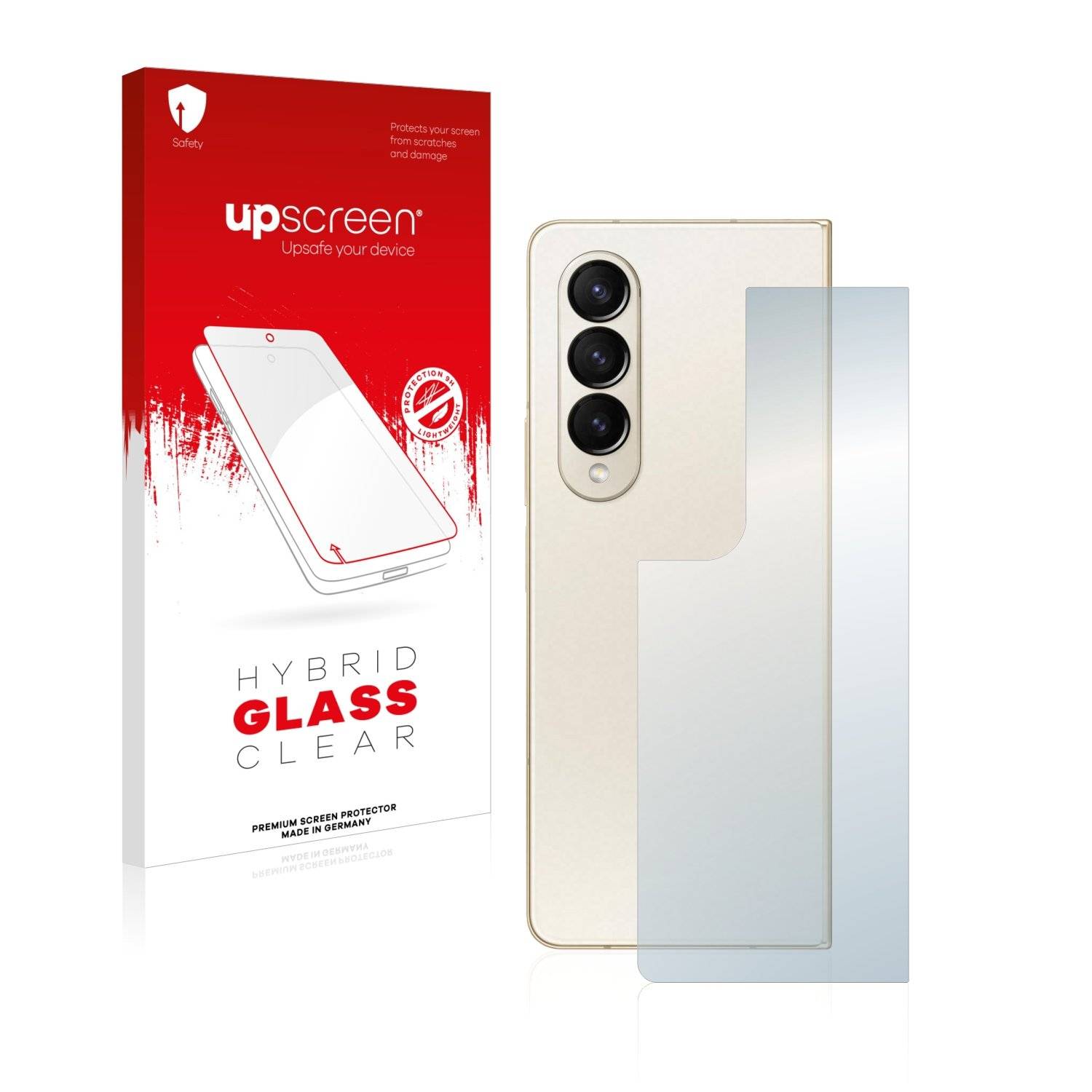 upscreen Flexible Schutz Glas Folie für Samsung Galaxy Z Fold 4 (Rückseite) Schutzglas 9H Hybridglas Klar