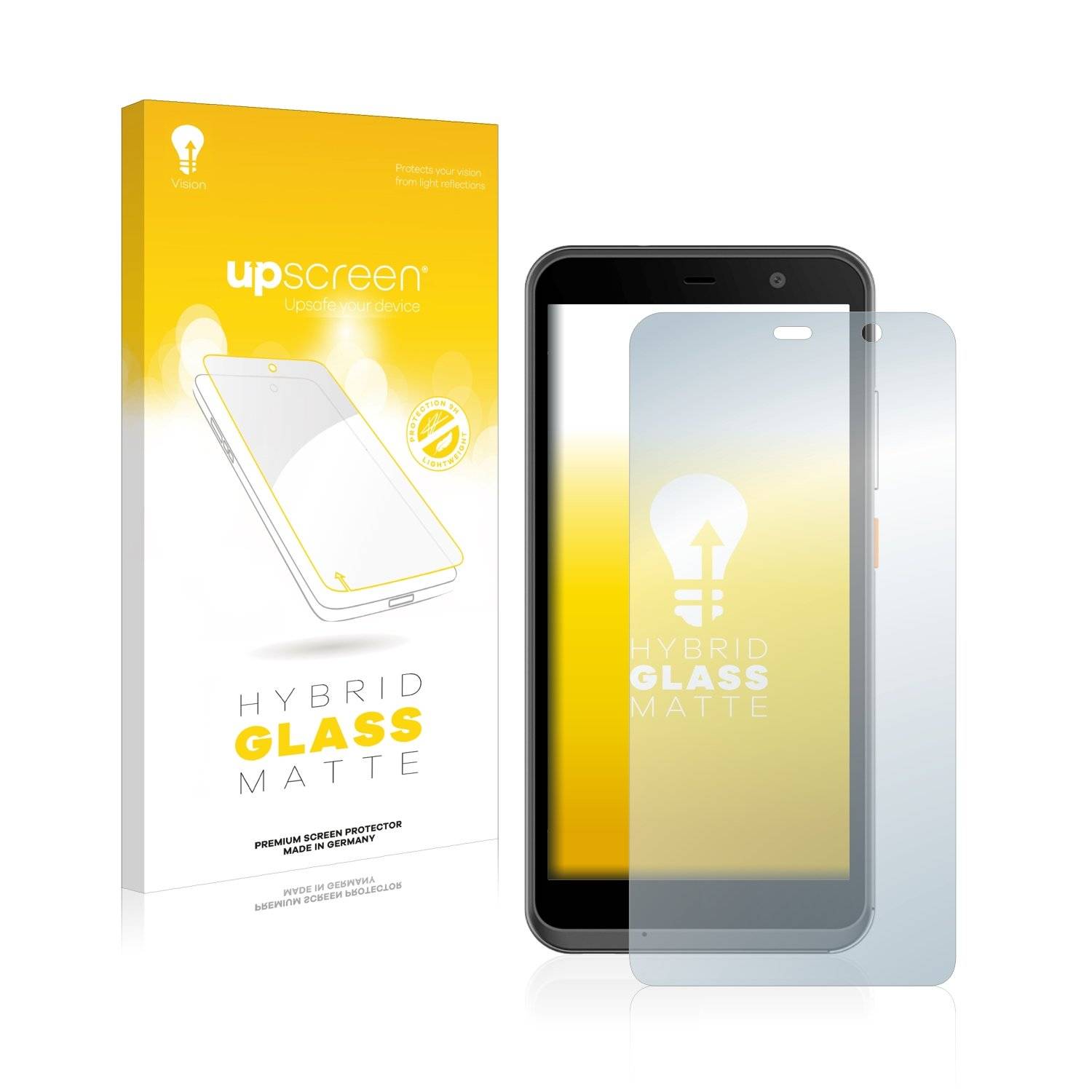 upscreen Flexible Panzerglasfolie für Orange Neva start Schutzglas 9H Hybridglas Matt Entspiegelt
