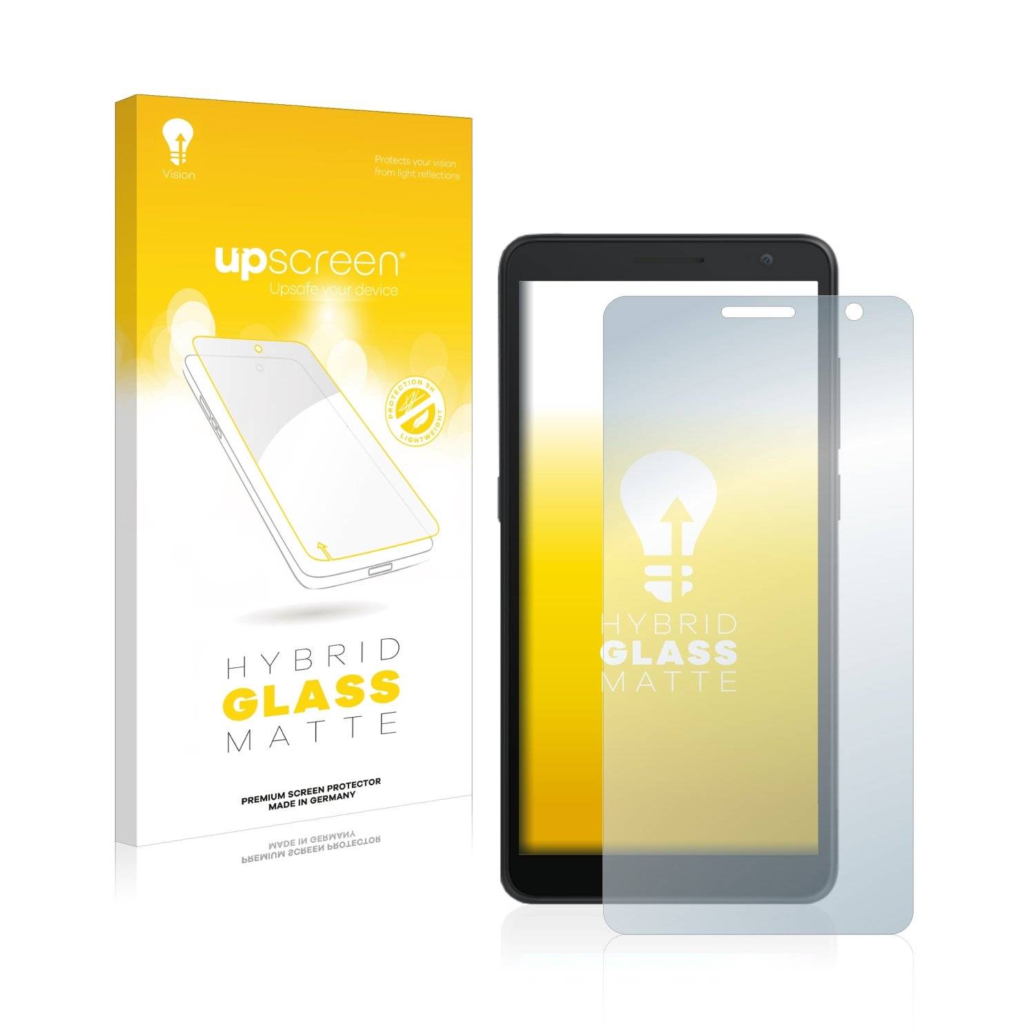 upscreen Hybrid Glas Matt Schutz-Folie für Alcatel 1B 2020