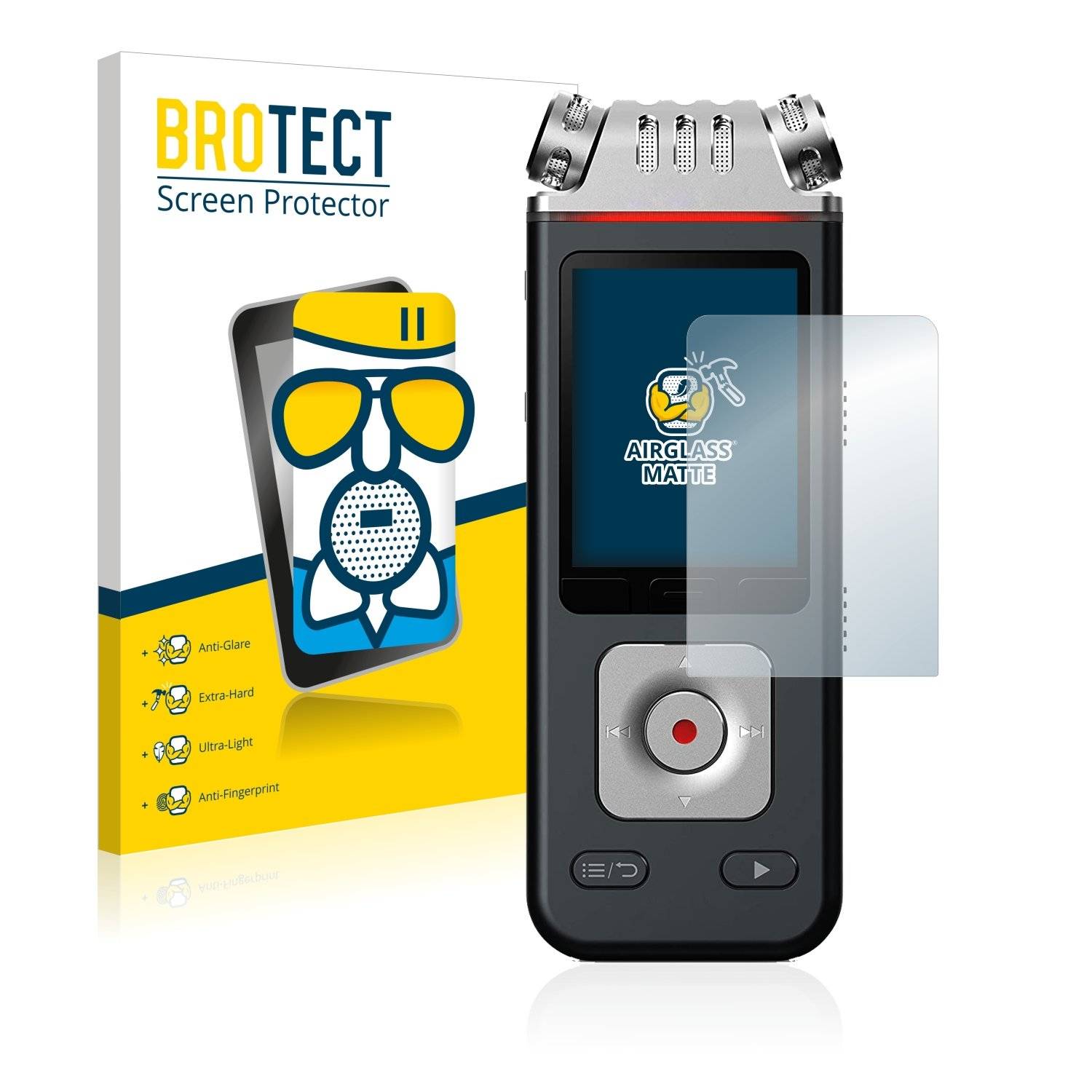 BROTECT AirGlass Matte Schutzglas Folie für Philips VoiceTracer