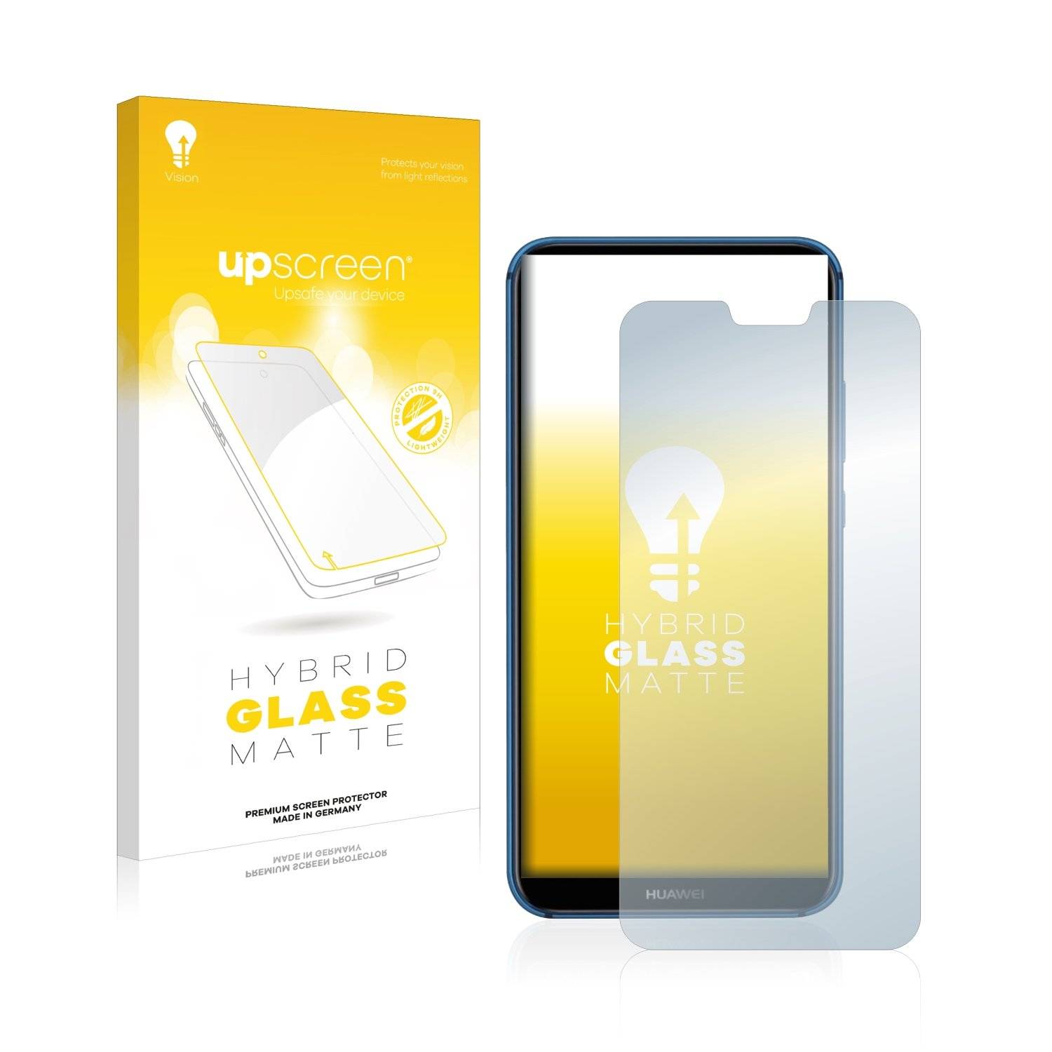 upscreen Flexible Schutz Glas Folie für Huawei P20 lite 2018 Schutzglas 9H Hybridglas Matt Entspiegelt