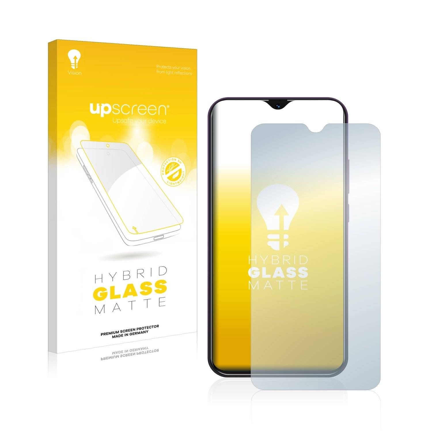 upscreen Flexible Panzerglasfolie für Xgody K30s Schutzglas 9H Hybridglas Matt Entspiegelt