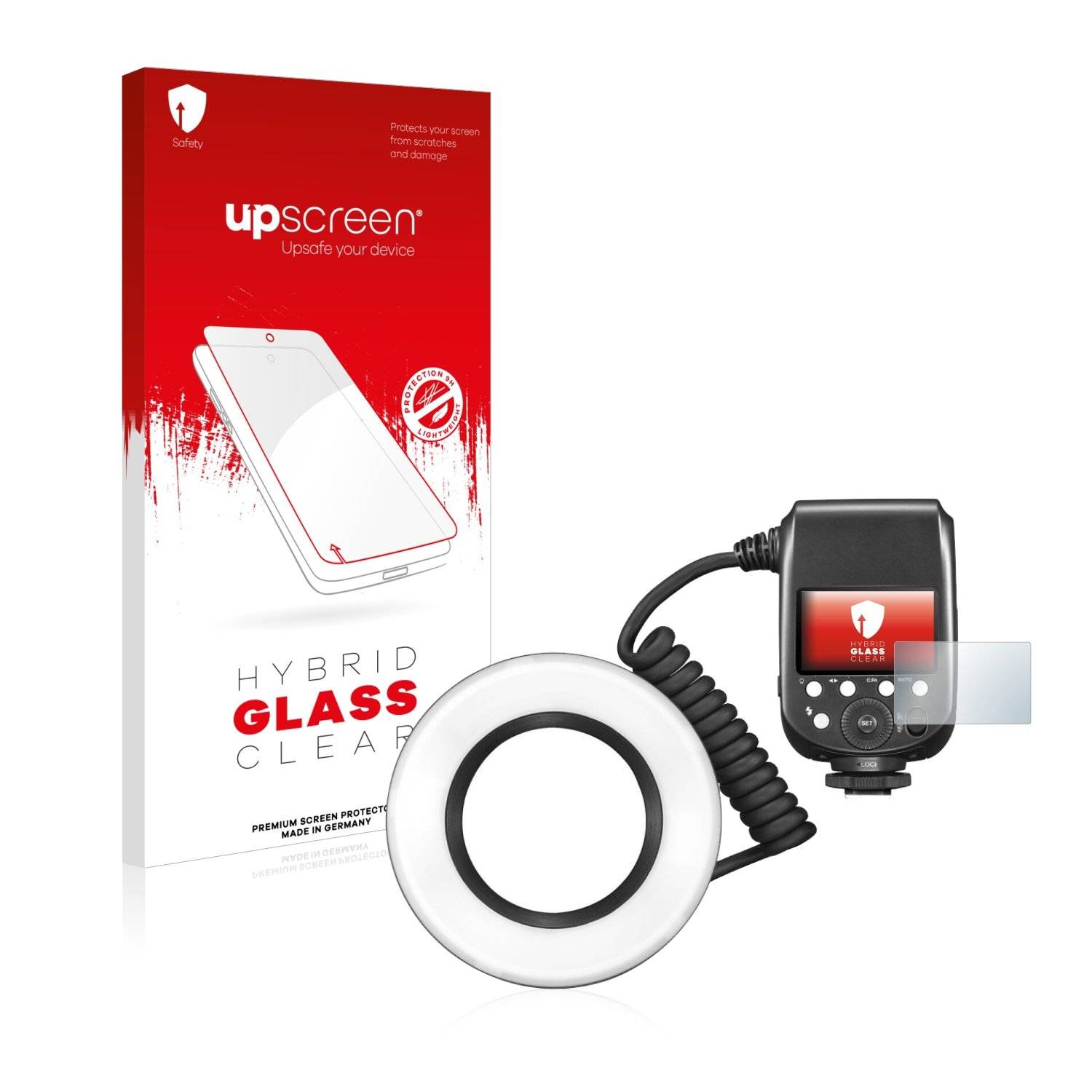 upscreen Hybrid Glass Clear Premium Schutzglas Folie für Godox