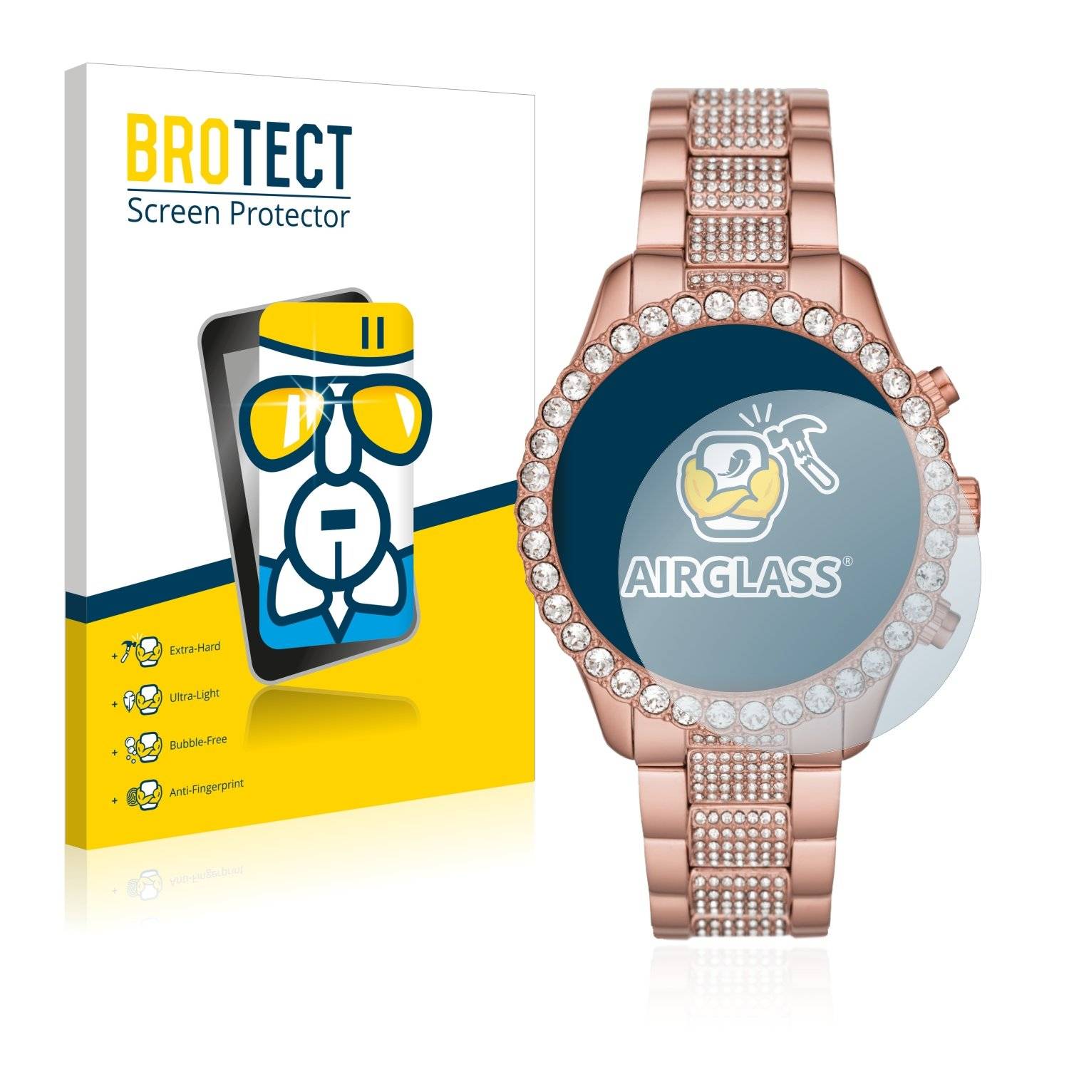 BROTECT AirGlass Flexible Schutz Glas Folie für Michael Kors Layton MK 6791 Klar Transparent