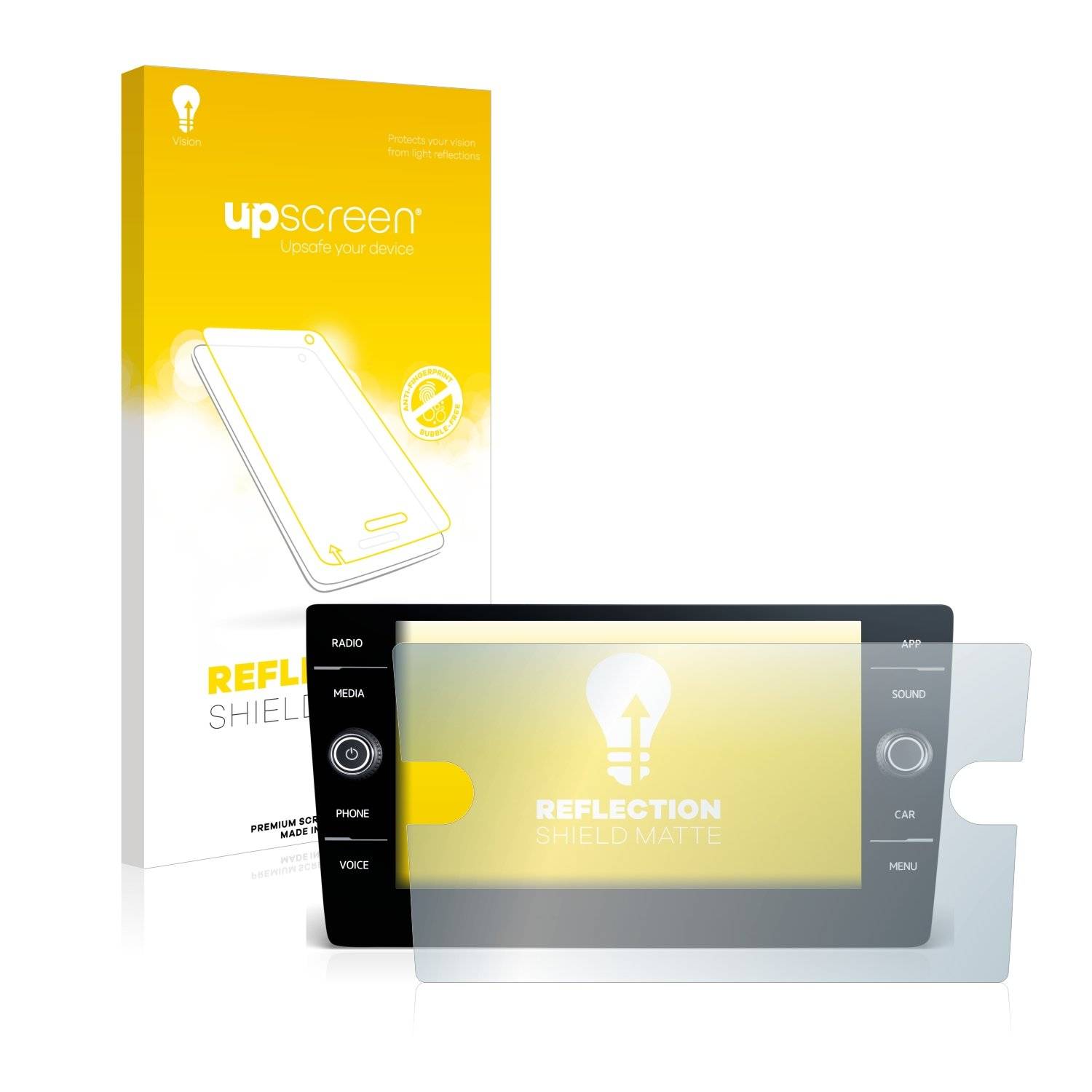 upscreen Reflection Shield Matt Schutzfolie für Volkswagen T-Roc R Line 2022 Discover Media 8