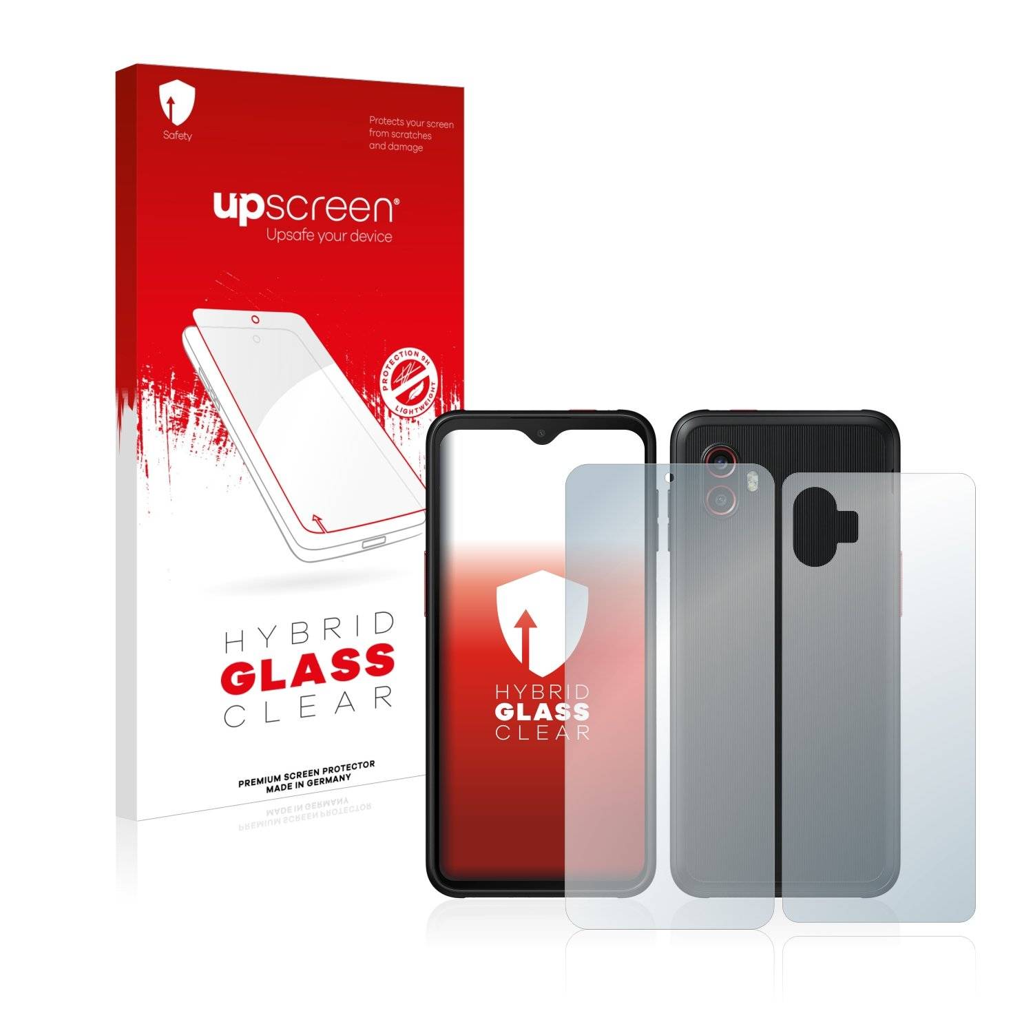 upscreen Flexible Schutz Glas Folie für Samsung Galaxy Xcover 6 Pro (Display+Rückseite) Schutzglas 9H Hybridglas Klar