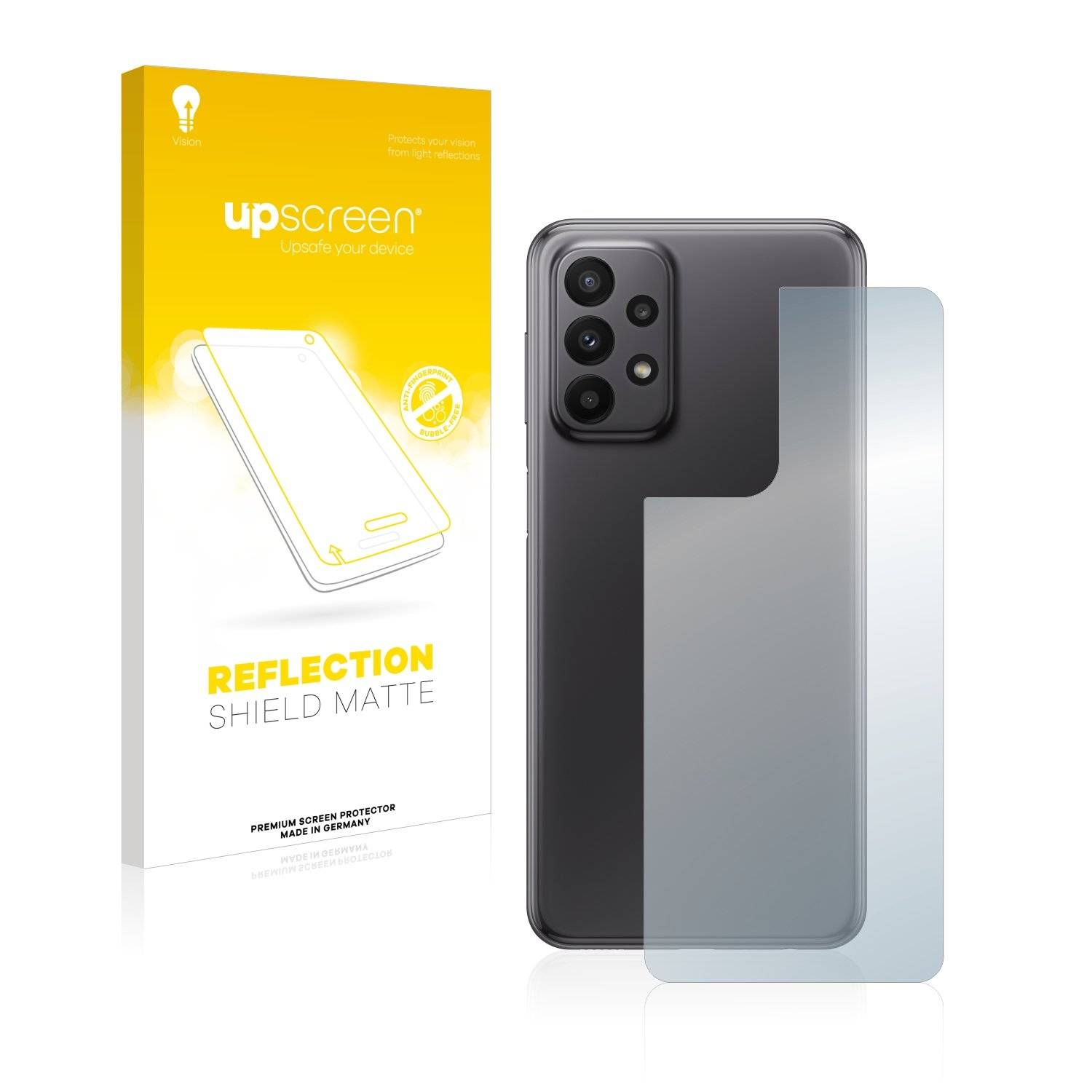 upscreen Schutzfolie für Samsung Galaxy A23 5G (Rückseite) Folie Matt Entspiegelt Anti-Reflex