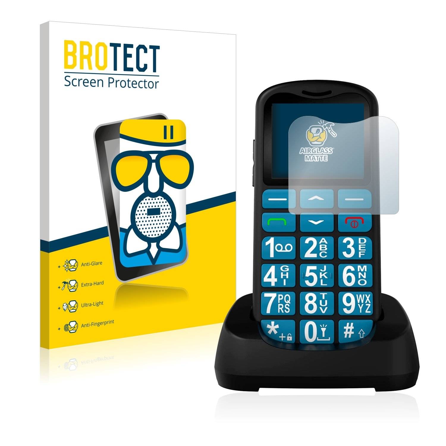 BROTECT AirGlass Flexible Panzerglasfolie für Uleway G180 Matt Entspiegelt