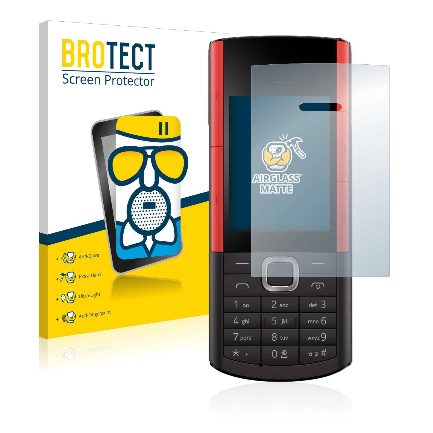 BROTECT AirGlass Flexible Schutz Glas Folie für Nokia 5710 XA Matt Entspiegelt