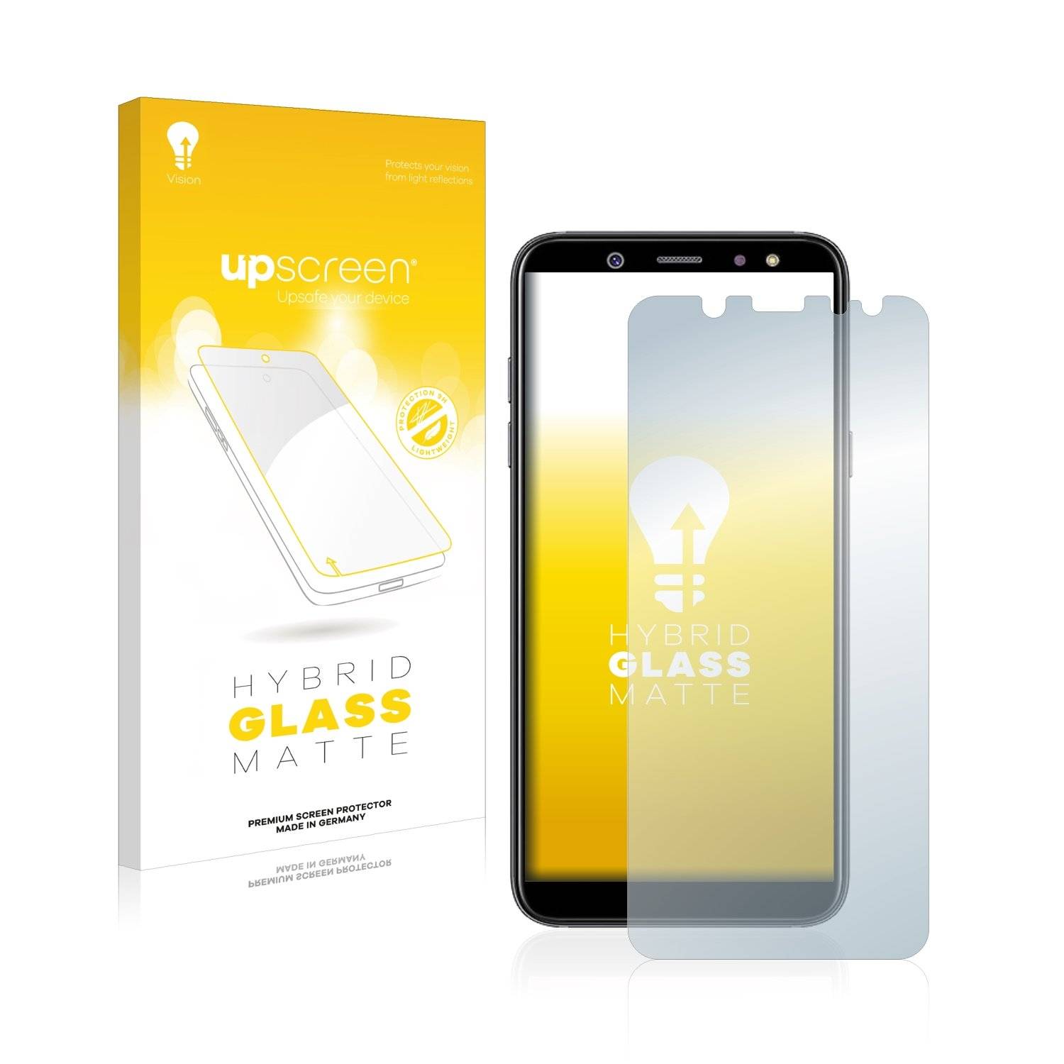 upscreen Flexible Schutz Glas Folie für Samsung Galaxy A6 2018 Schutzglas 9H Hybridglas Matt Entspiegelt