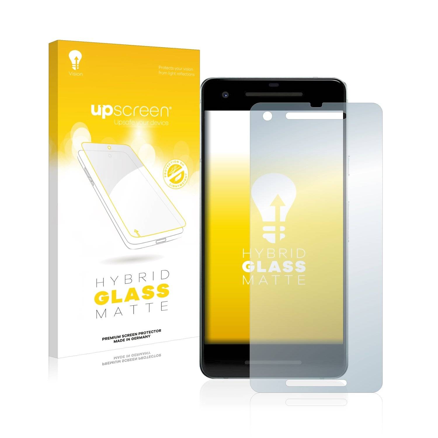 upscreen Hybrid Glas Matt Schutz-Folie für Google Pixel 2