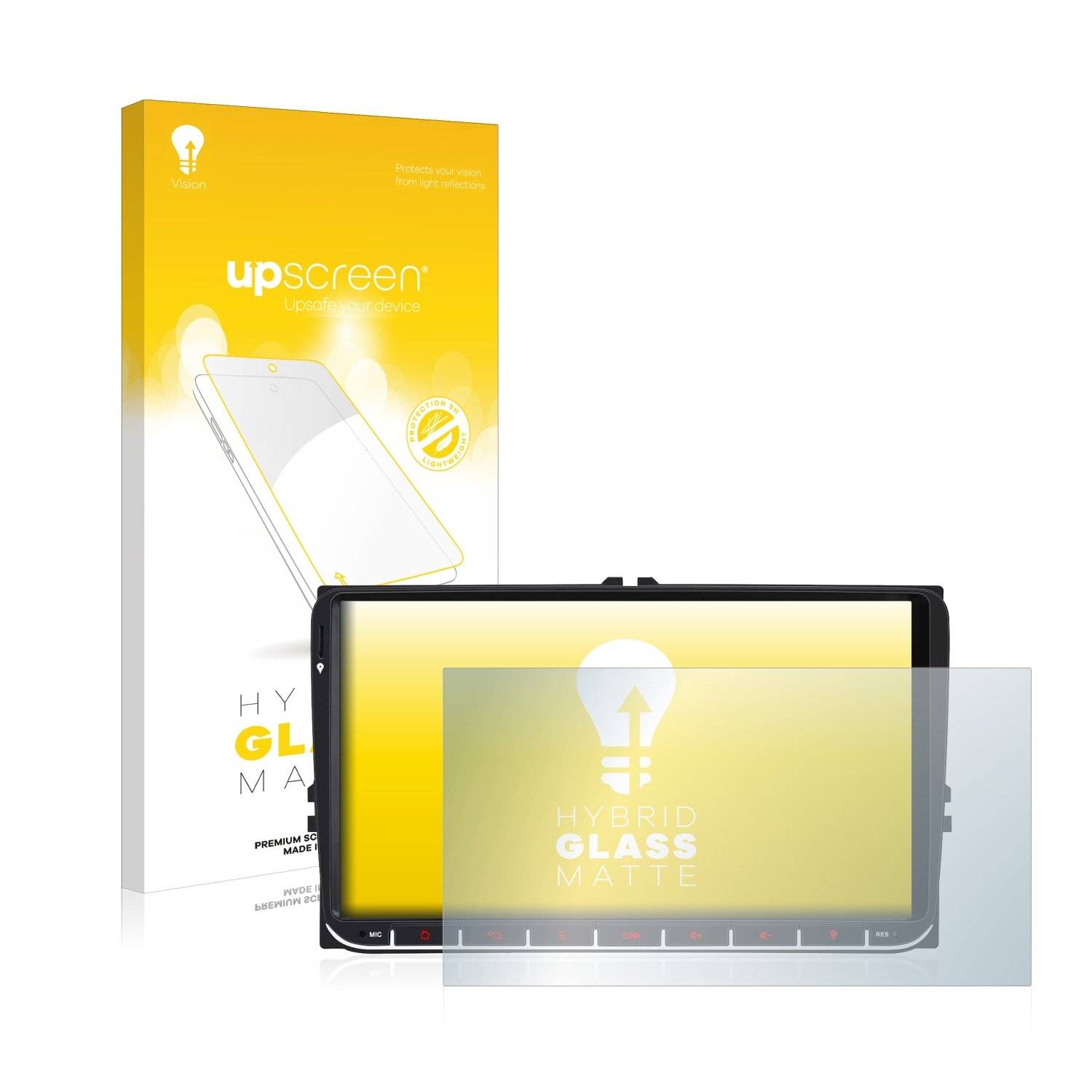 upscreen Hybrid Glass Matte Premium Schutzglas Folie für M.I.C.