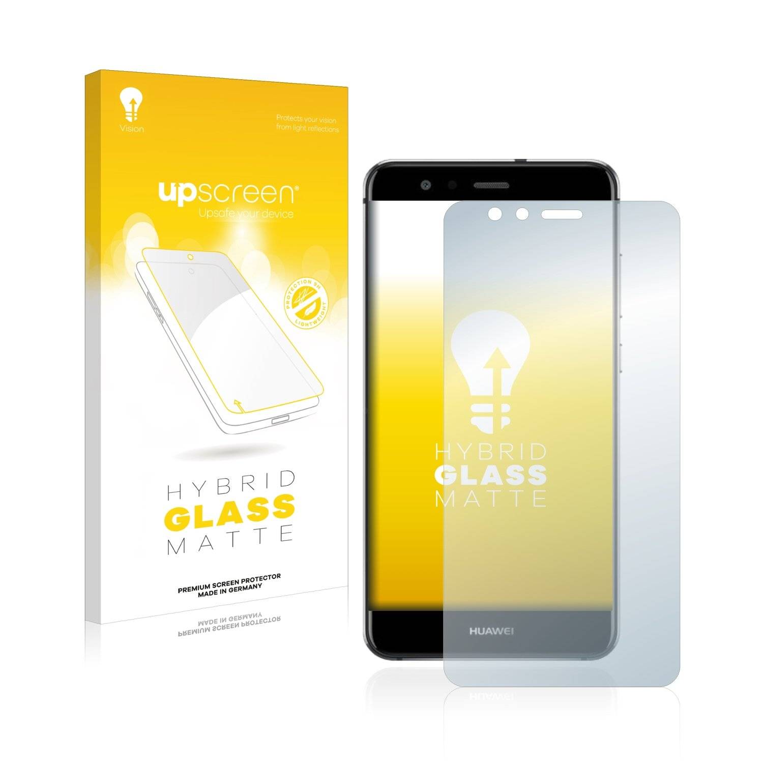 upscreen Flexible Schutz Glas Folie für Huawei P10 Lite Schutzglas 9H Hybridglas Matt Entspiegelt