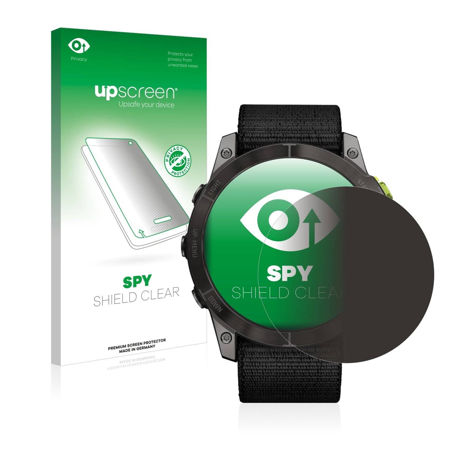 upscreen Spy Shield Clear Premium Blickschutzfolie für Garmin Enduro
