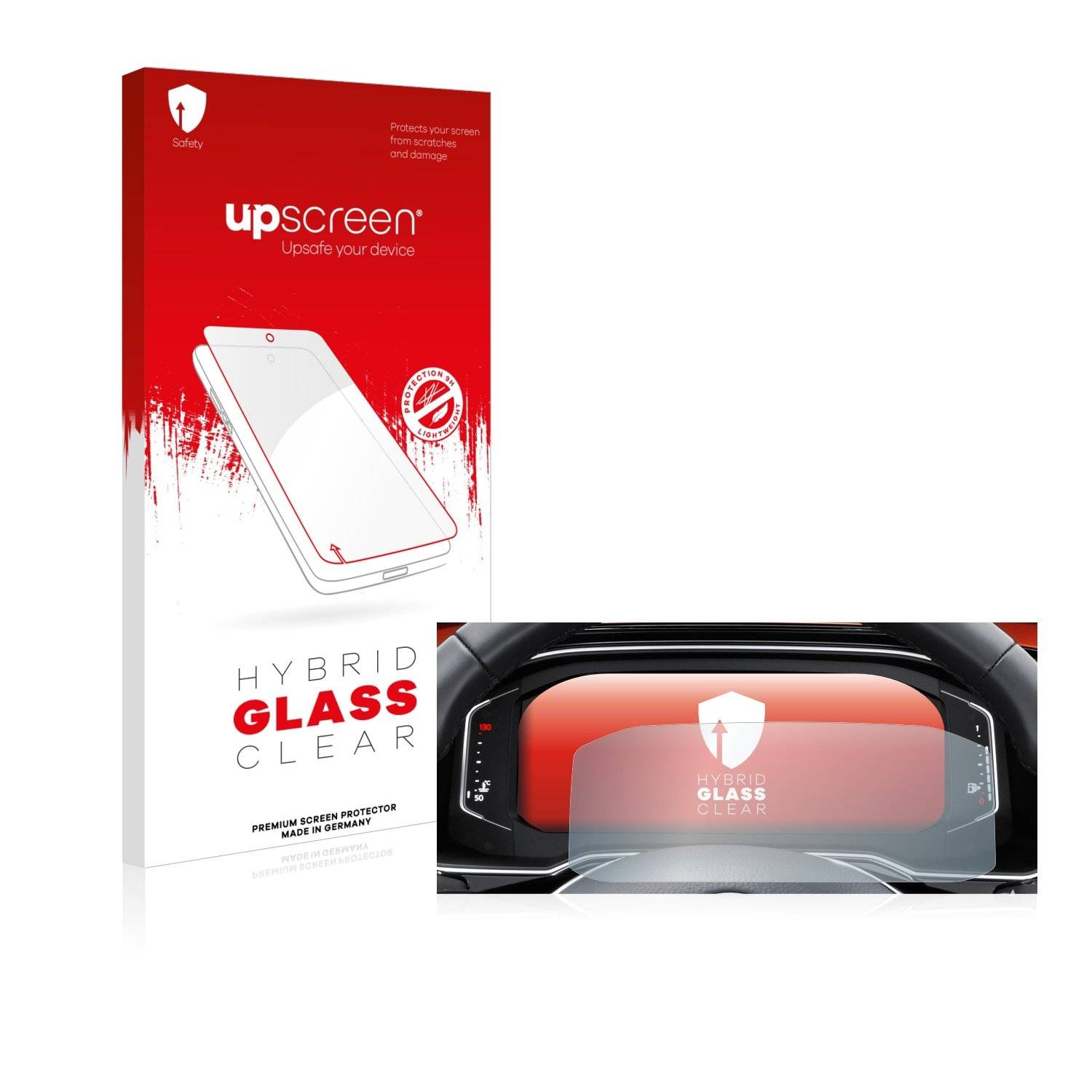 upscreen Flexible Schutz Glas Folie für Volkswagen Tiguan 2021 Digital Cockpit Pro Schutzglas 9H Hybridglas Klar