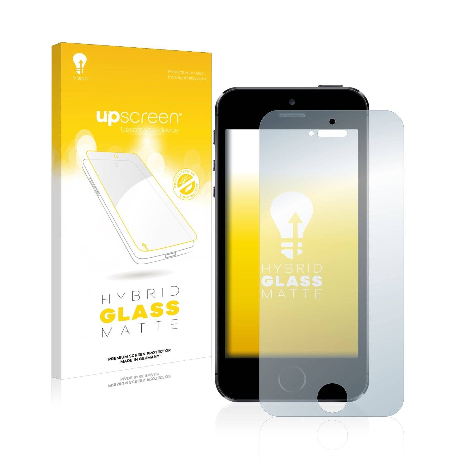 upscreen Flexible Schutz Glas Folie für Apple iPhone 5 / 5S / 5C / SE 2016 Schutzglas 9H Hybridglas Matt Entspiegelt