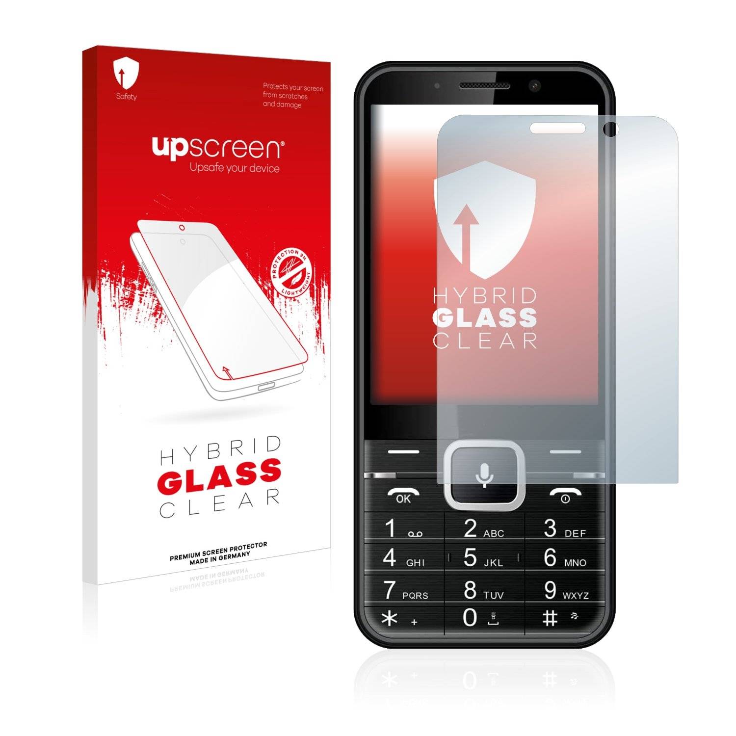 upscreen Flexible Panzerglasfolie für myPhone Up Smart Schutzglas 9H Hybridglas Klar