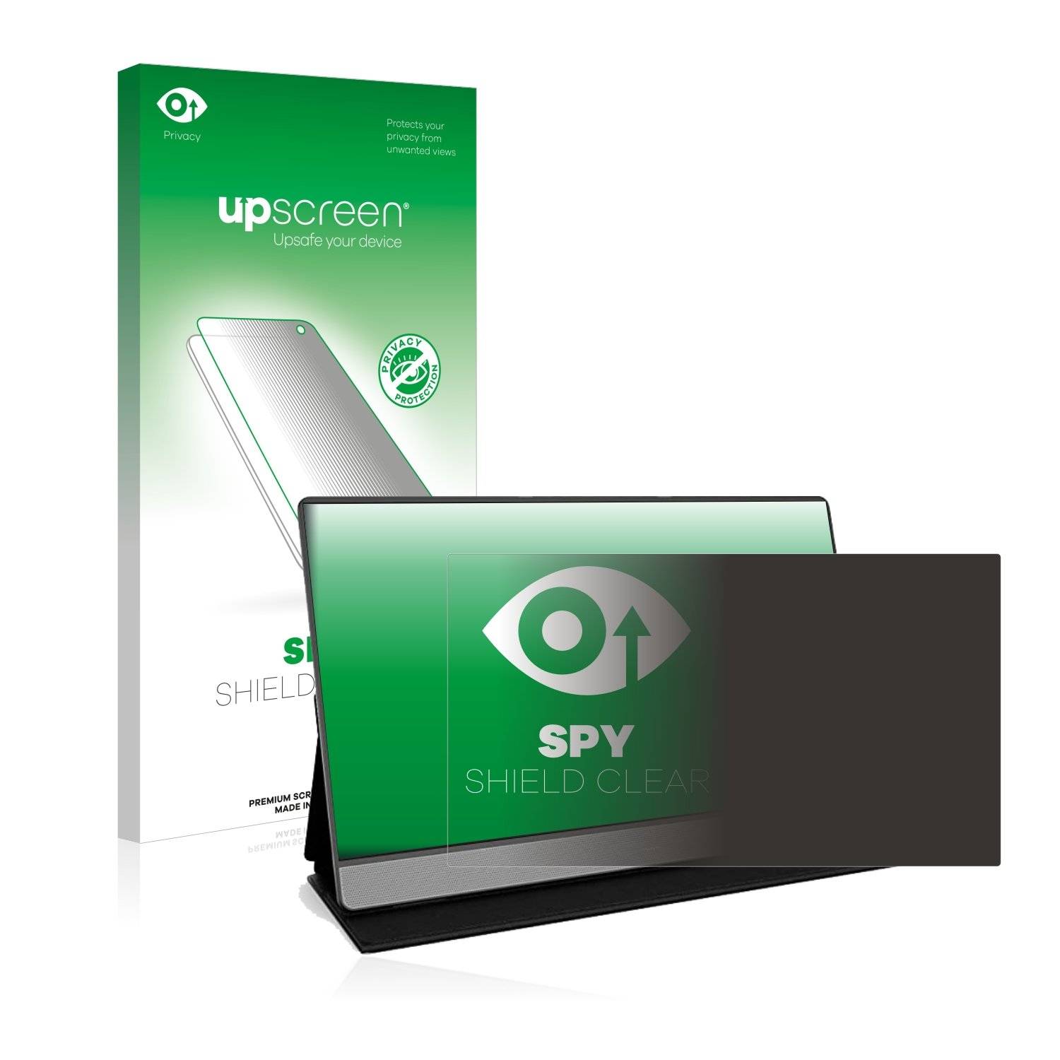 upscreen Spy Shield Clear Premium Blickschutzfolie für Koorui 15B1 Tragbarer Monitor