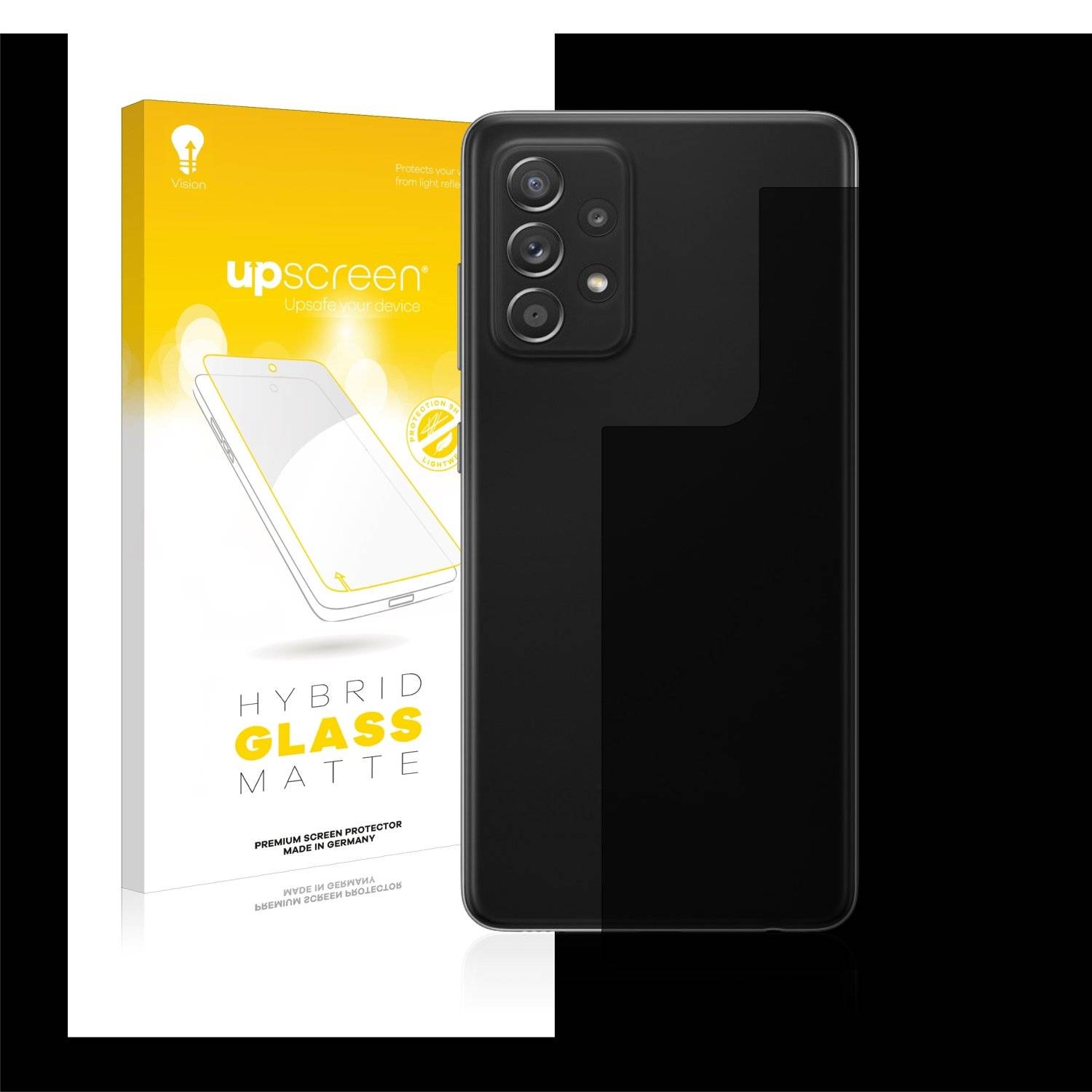upscreen Flexible Panzerglasfolie für Samsung Galaxy A52s 5G (Rückseite) Schutzglas 9H Hybridglas Matt Entspiegelt
