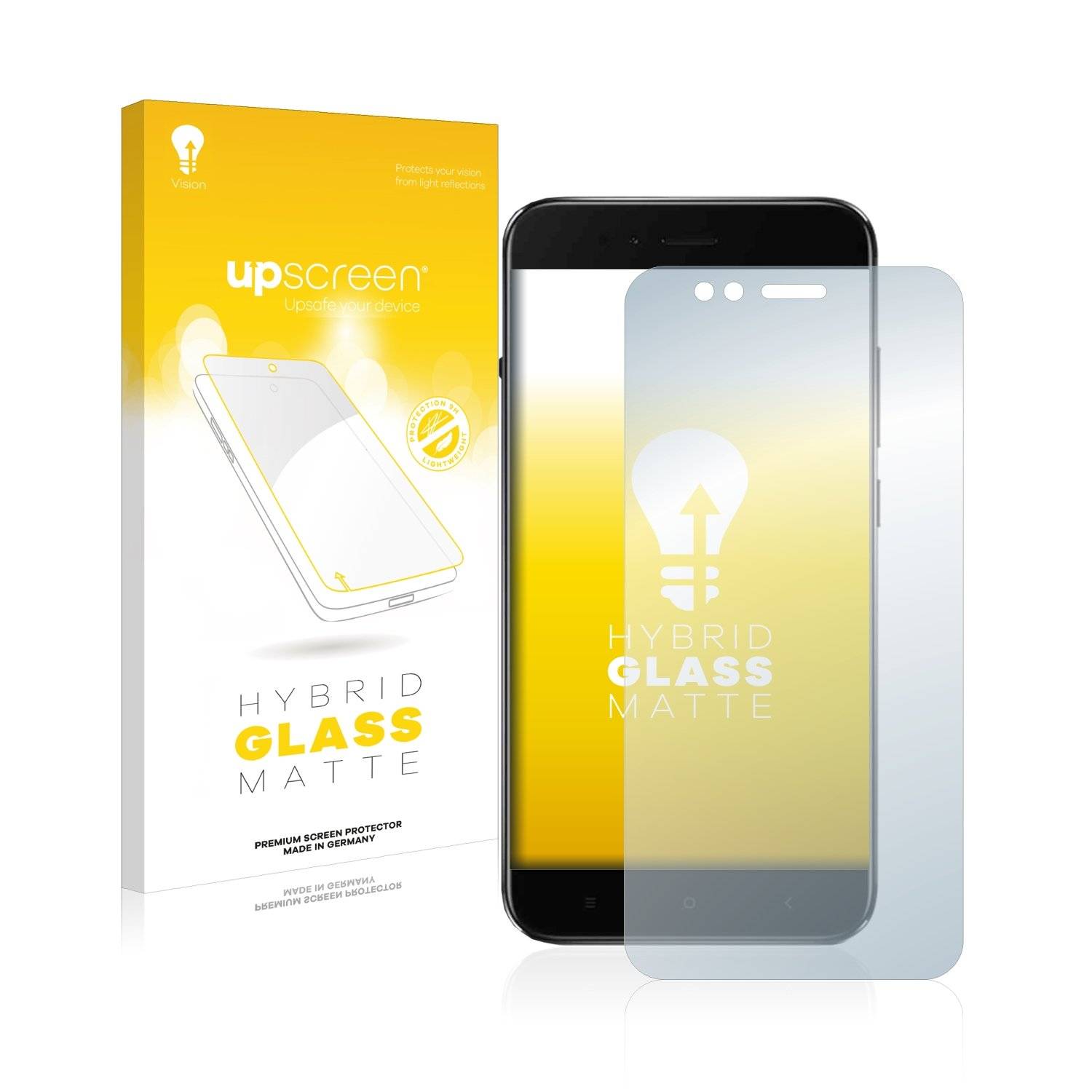 upscreen Flexible Schutz Glas Folie für Xiaomi Mi A1 Schutzglas 9H Hybridglas Matt Entspiegelt