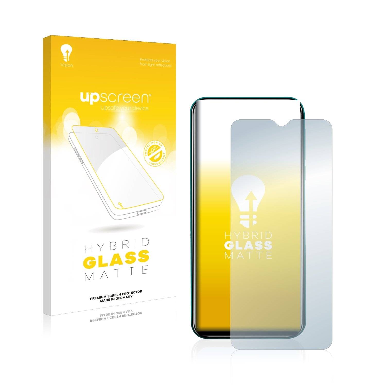 upscreen Flexible Panzerglasfolie für Blackview A60 Pro Schutzglas 9H Hybridglas Matt Entspiegelt