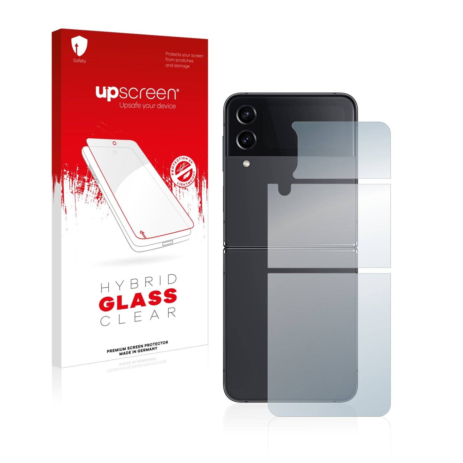 upscreen Flexible Schutz Glas Folie für Samsung Galaxy Z Flip 4 (Rückseite) Schutzglas 9H Hybridglas Klar