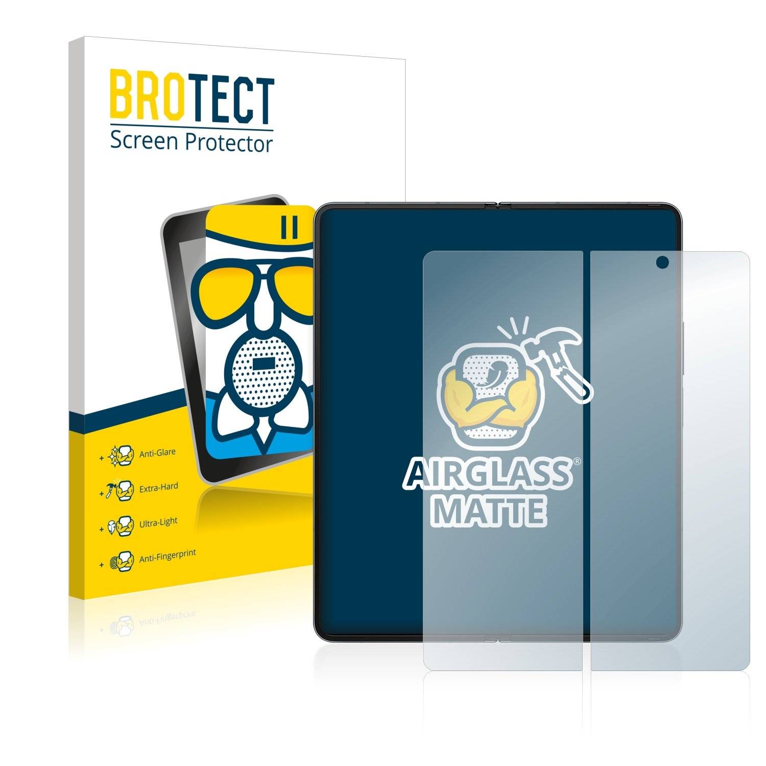 BROTECT AirGlass Matt Glas Panzer Folie für Samsung Galaxy Z Fold 4 (Inneres Display)