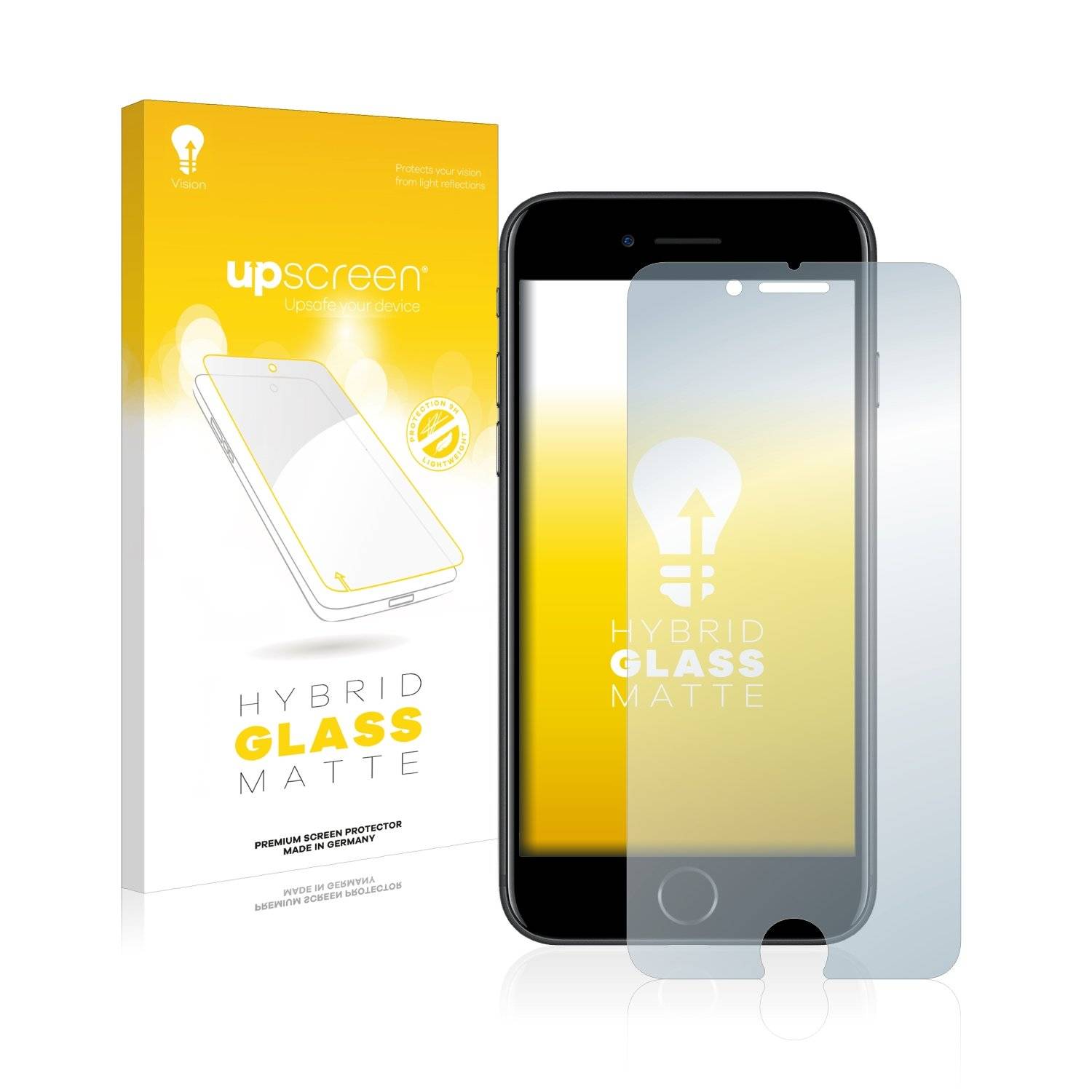 upscreen Flexible Schutz Glas Folie für Apple iPhone 7 / 8 Schutzglas 9H Hybridglas Matt Entspiegelt