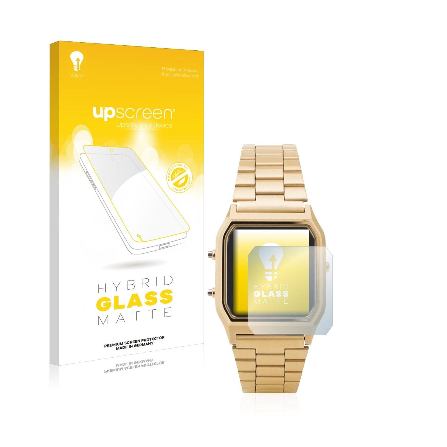 upscreen Flexible Schutz Glas Folie für Casio AQ-230GA Schutzglas 9H Hybridglas Matt Entspiegelt