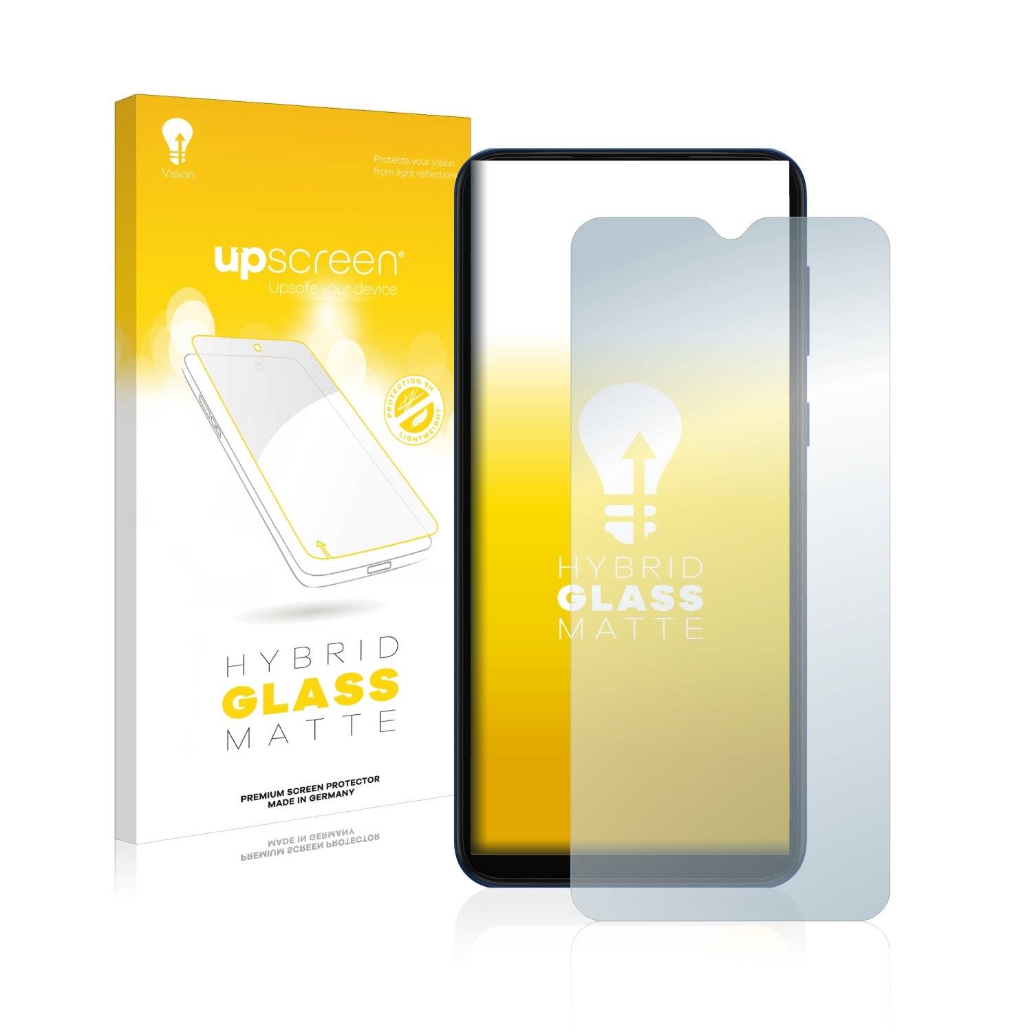 upscreen Flexible Schutz Glas Folie für Samsung Galaxy A03 Schutzglas 9H Hybridglas Matt Entspiegelt