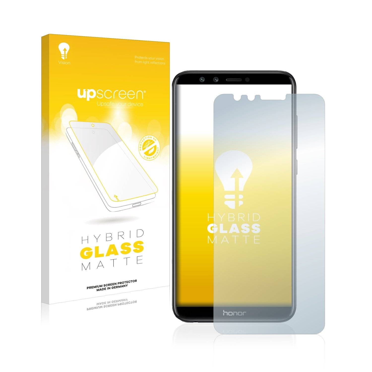 upscreen Flexible Panzerglasfolie für Honor 9 Lite Schutzglas 9H Hybridglas Matt Entspiegelt