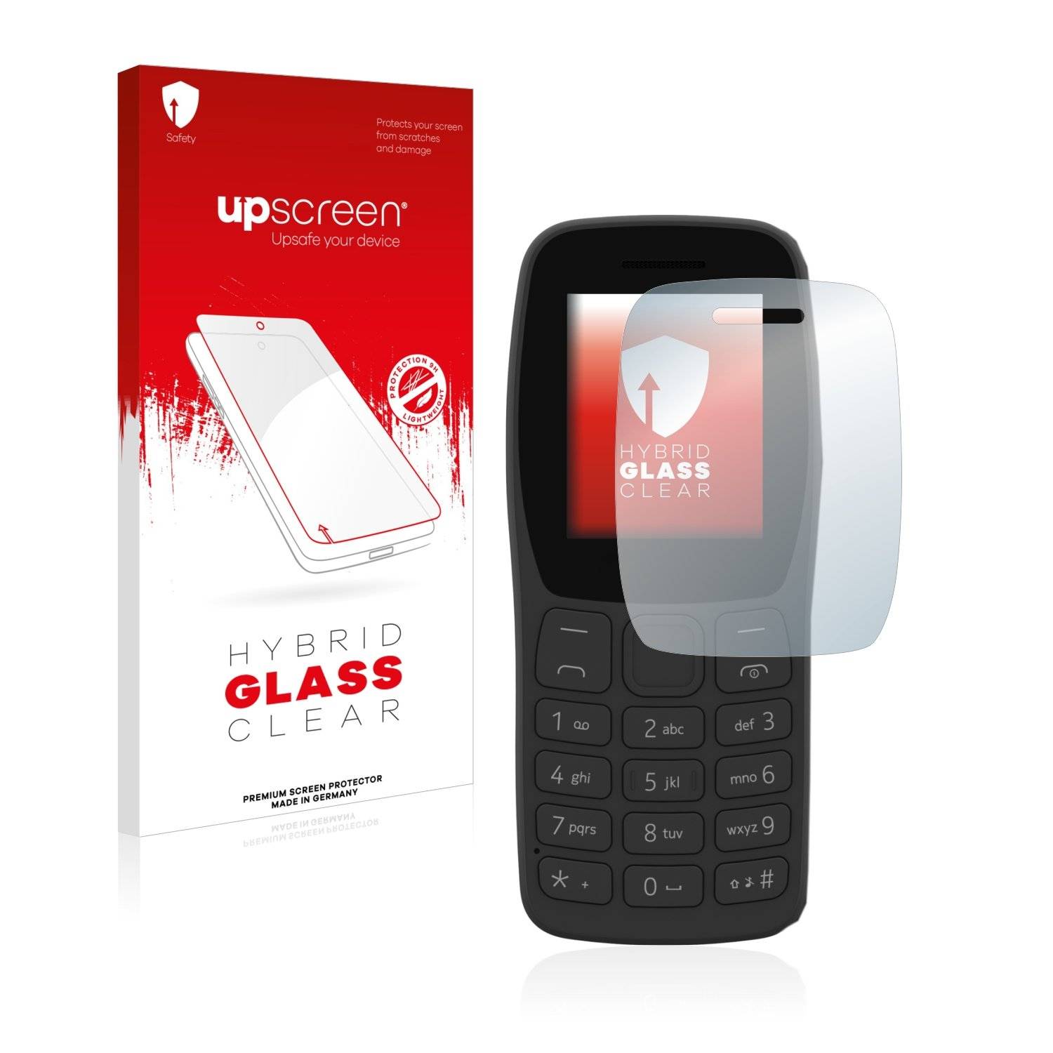 upscreen Flexible Panzerglasfolie für Nokia 105 2022 Schutzglas 9H Hybridglas Klar
