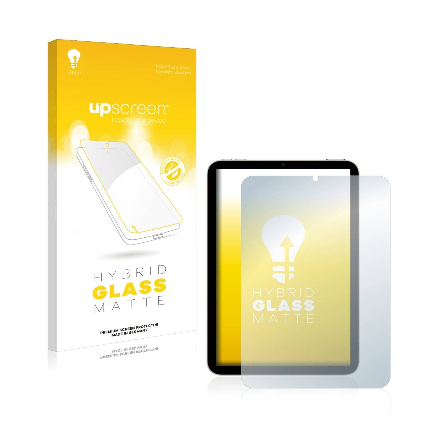 upscreen Hybrid Glas Matt Schutz-Folie für Apple iPad Mini 6 WiFi 2021